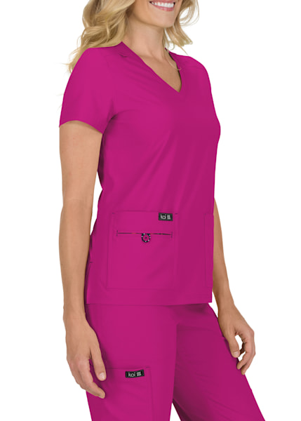 Koi Basics Becca V-Neck Scrub Tops With 