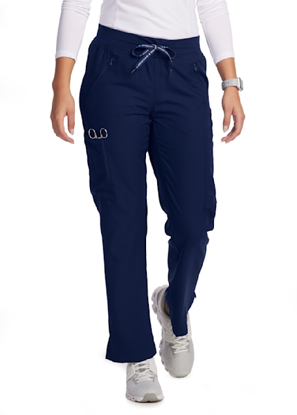 4-Pocket Jersey-knit Waistband Zipper Cargo Pants | Scrubs & Beyond