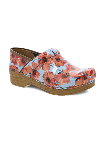 printed nursing clogs