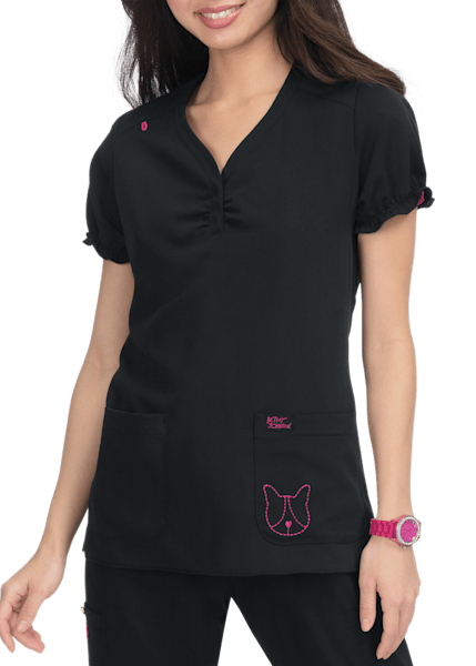 Betsey Johnson Blossom V-Neck Scrub Top | Scrubs & Beyond | Scrubs