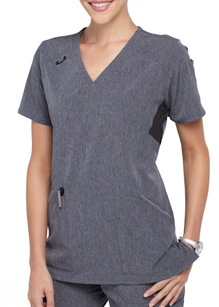 Msaikric Women/'s Scrubs Multi Pockets V-Neck Top Solid Basics Ultra Comfortable /& Lightweight Scrub Top for Nurses Blouse