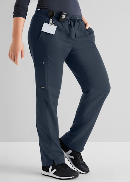 Grey's Anatomy Spandex Stretch 3-Pocket Logo Waist Cargo Scrub Pants ...