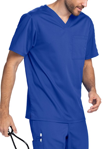 Grey's Anatomy Men's 3 Pocket High V-Neck Scrub Top
