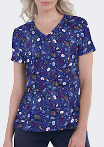 scrub top pattern womens