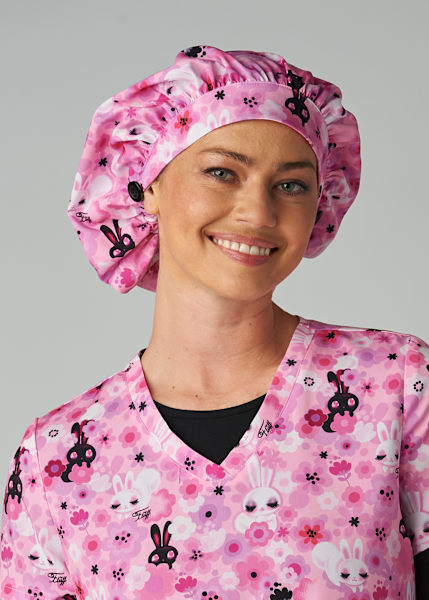 Bouffant Surgcal Scrub Cap, OR Scrub Caps, Tes nto a Ponytal Scrub