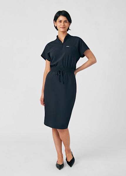 straight dresses for women Simple Stretch Satin A Line Evening Dresses Women Long Sleeve Square N –  Simplepromdress