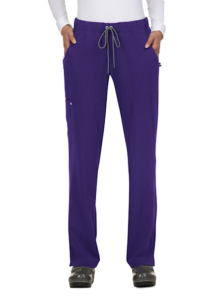 Medgear Women's Stretch Scrub Set - Zip Pocket Top & Knit Rib Cuff Jogger  Pants