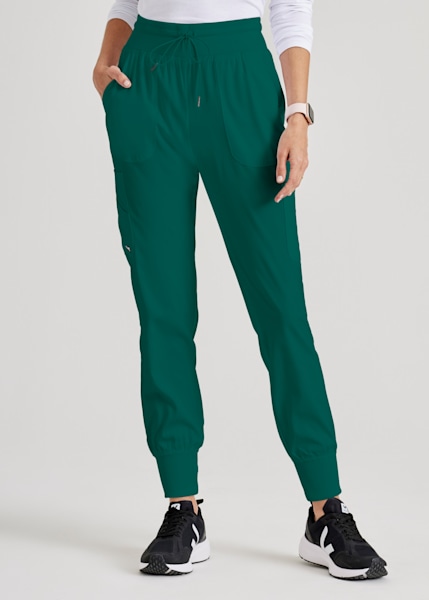 The Hatton - Hunter Green Jogger Scrub Pants for Women