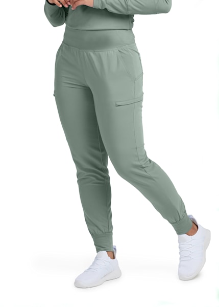 Zipped Cargo Pocket Jogger Pant - White Cross