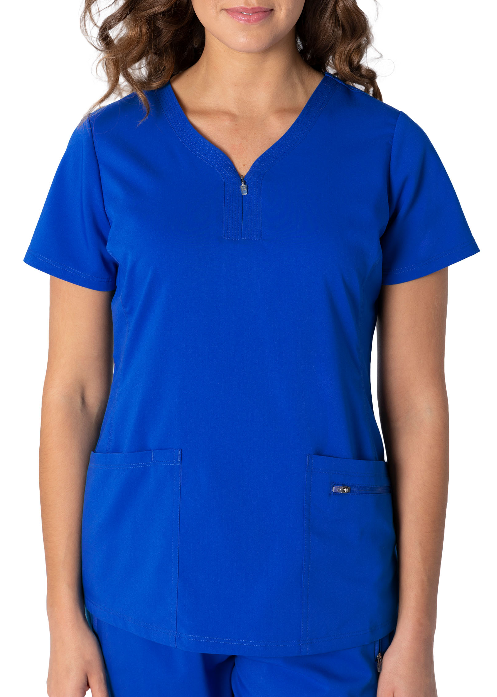 Healing Hands Purple Label Jeni 2 Pocket Zip Front Scrub Top Scrubs