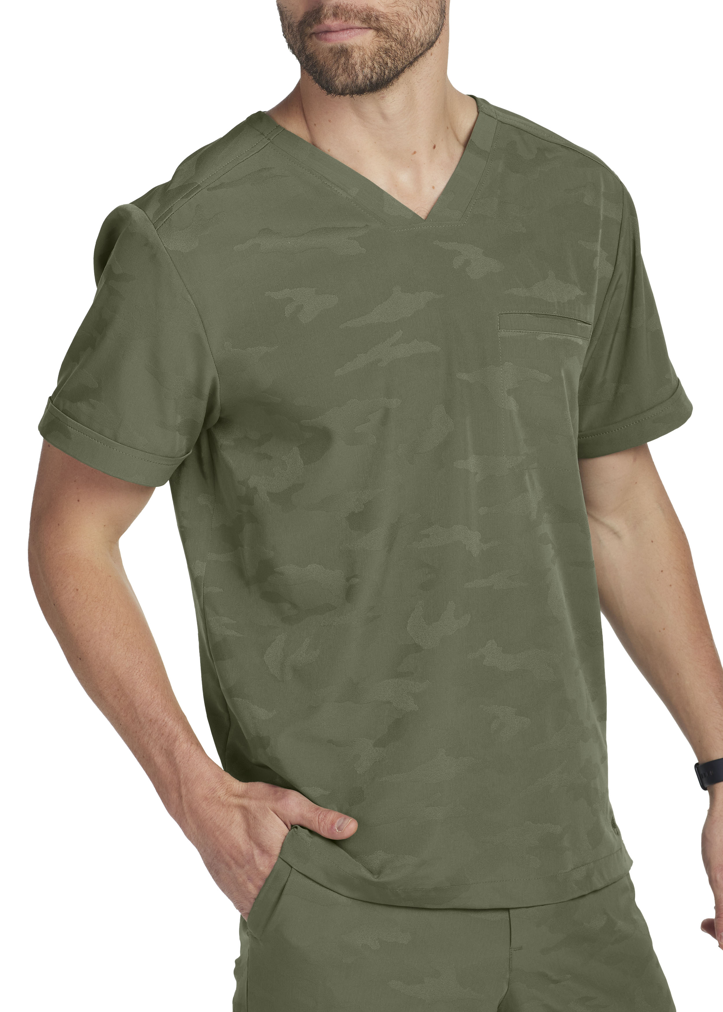 Healing Hands Purple Label Men's Jack Camo VNeck Top Scrubs & Beyond Scrubs & Beyond