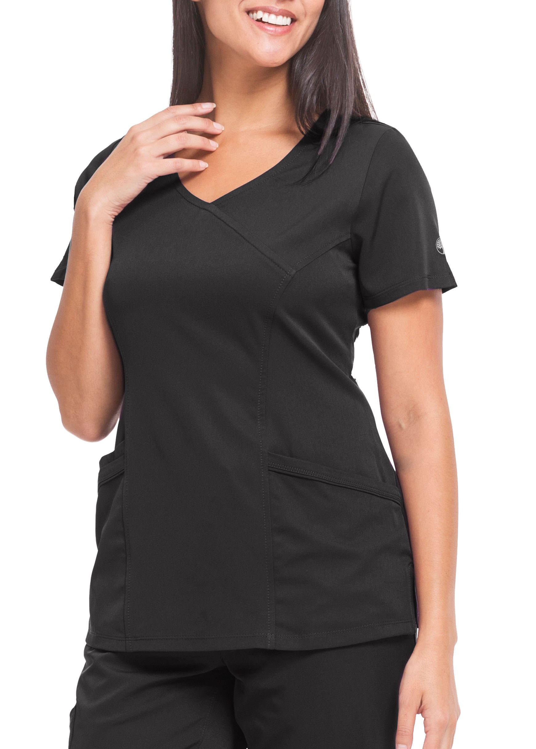 HH Works Madison Faux Wrap 3 Pocket VNeck Scrub Top Scrubs & Beyond