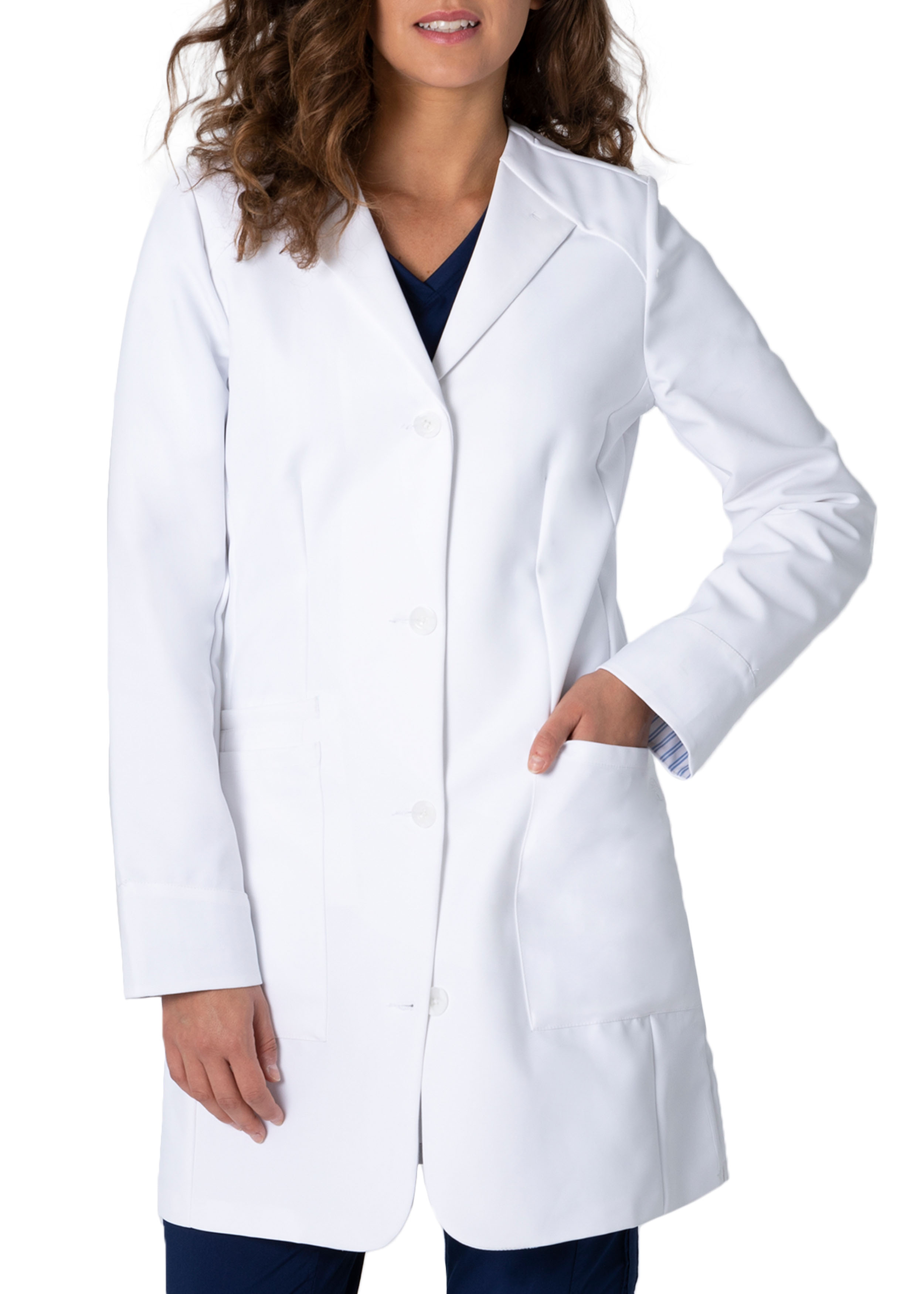 NY Threads Ny Threads Professional Lab Coat For Women, Full Sleeve Cotton  Blend Long Medical Coat (White, 3X-Large)