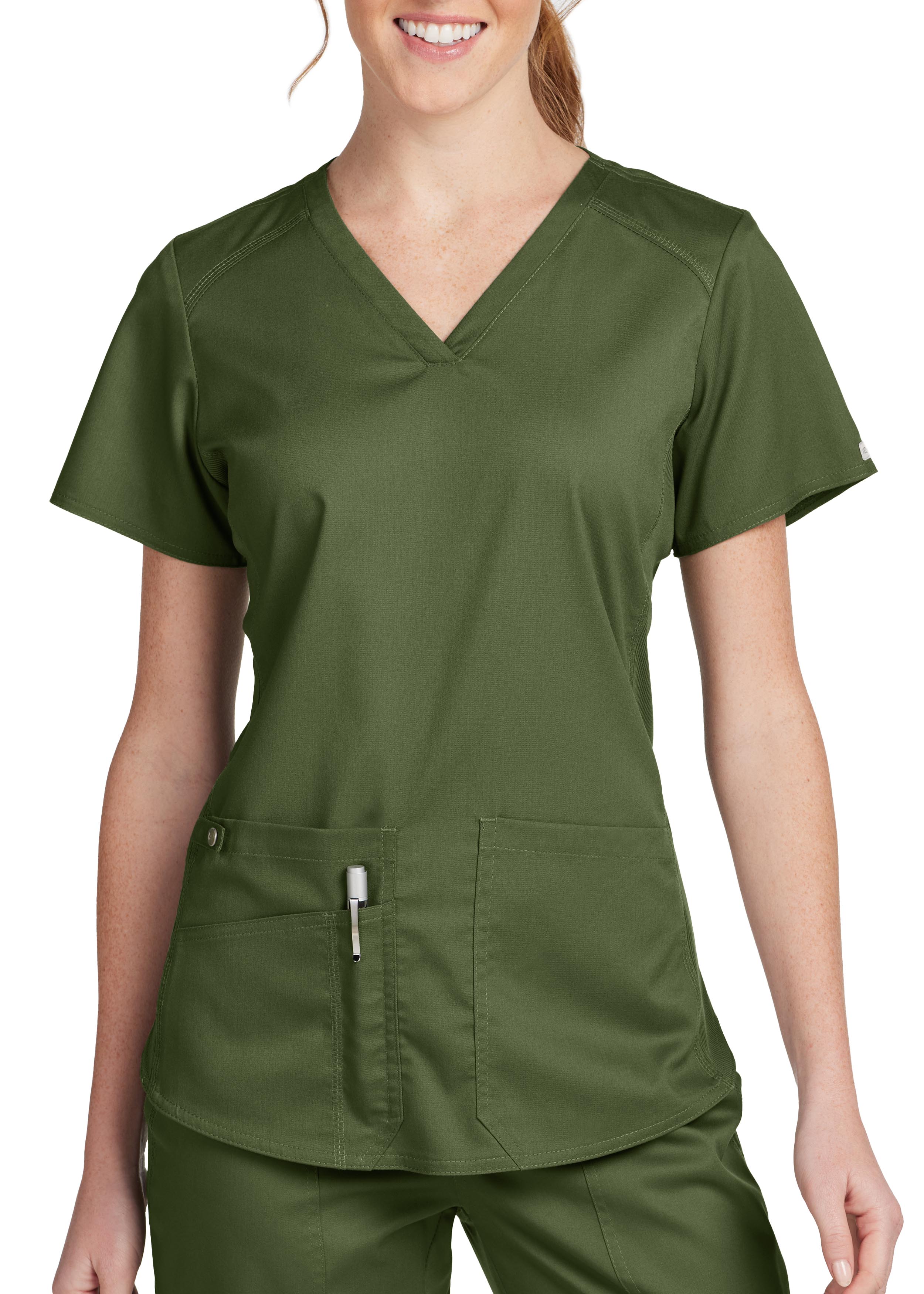 Hot Sales Nurse Uniform Women Short Sleeve Neck Tops Working