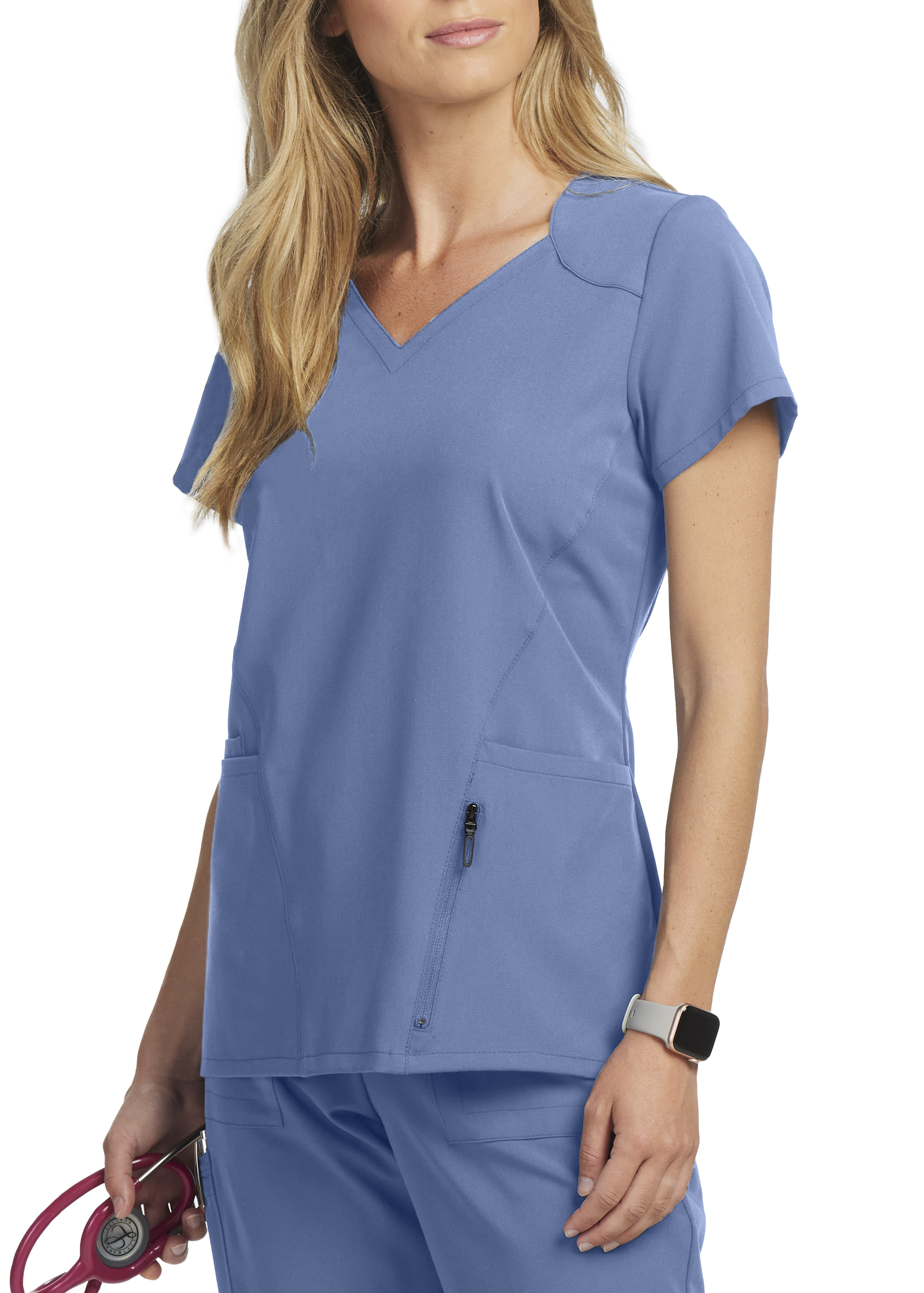 Luv Scrubs Unisex Single Pocket V-Neck Scrub Top