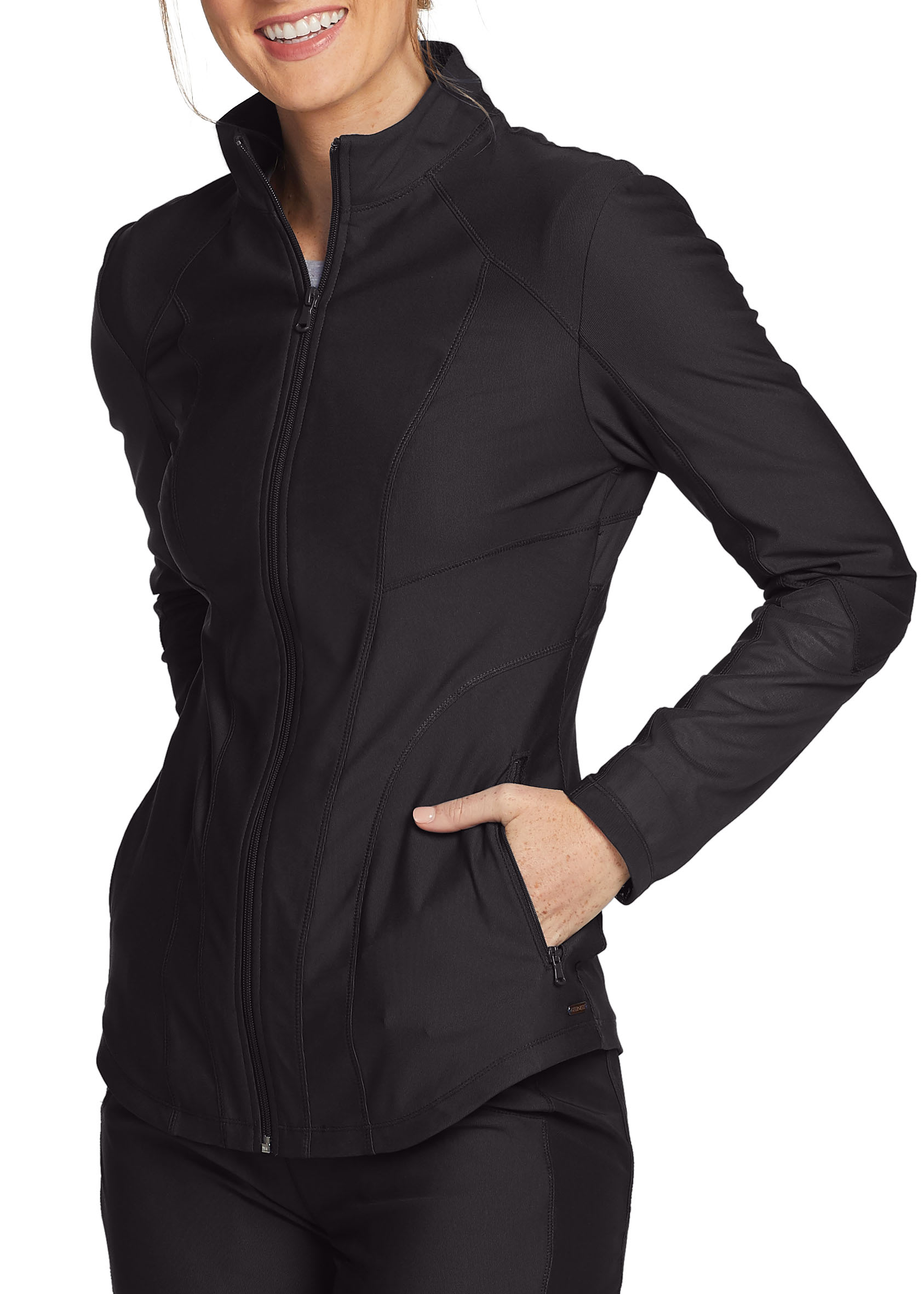 Form by Cherokee Mesh Insert Zip Front Scrub Jacket | Scrubs & Beyond