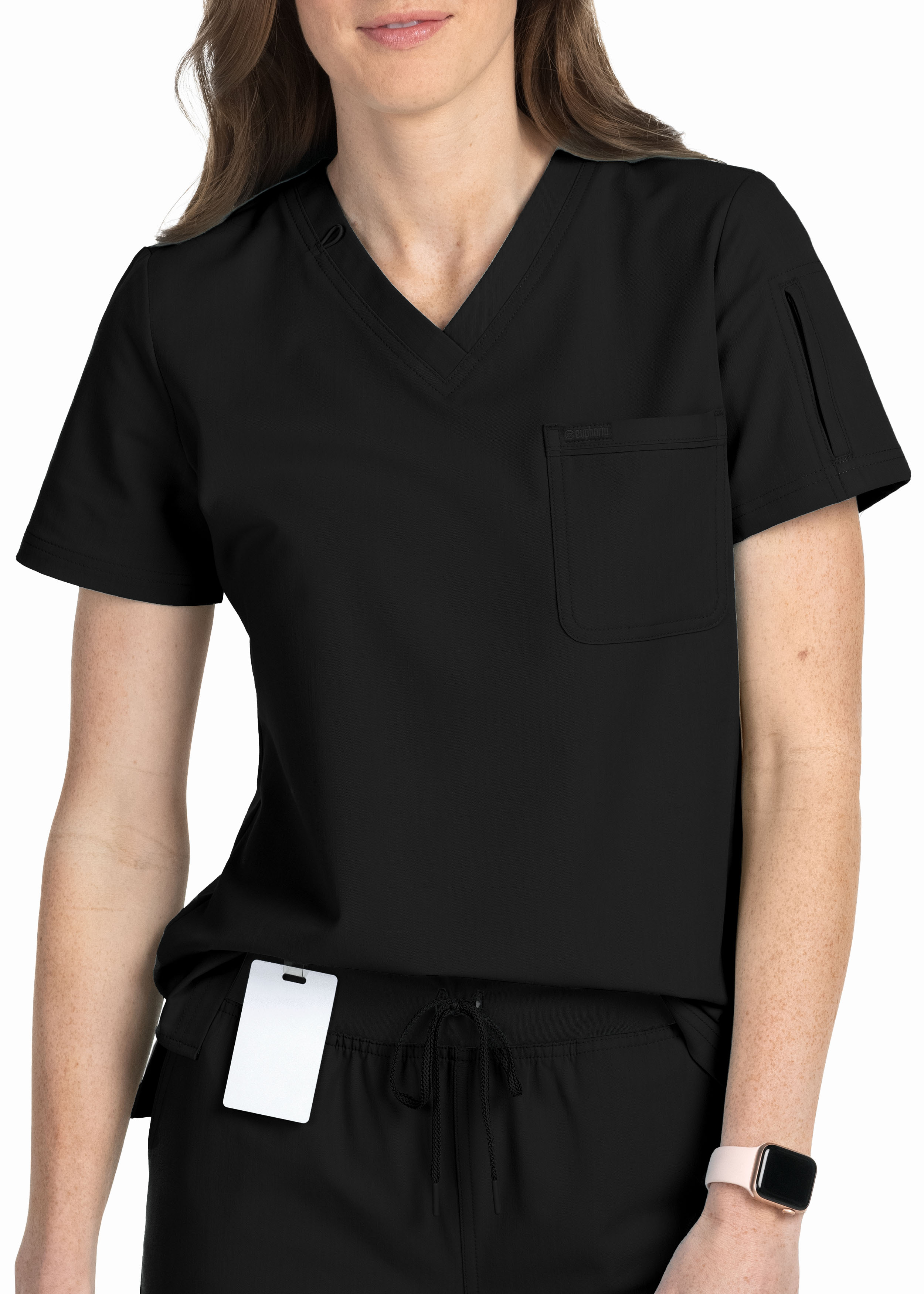Cherokee Euphoria Chest Pocket VNeck Scrub Top Scrubs & Beyond