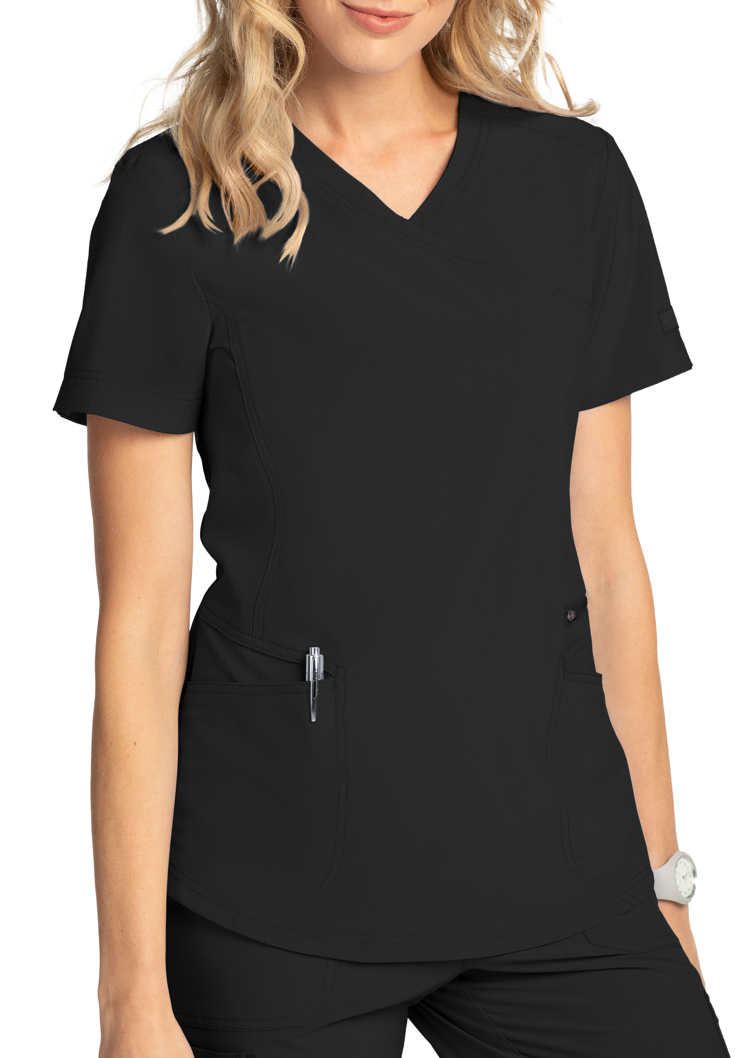 Dickies Retro 4 Pocket Crossover Scrub Top Scrubs & Beyond