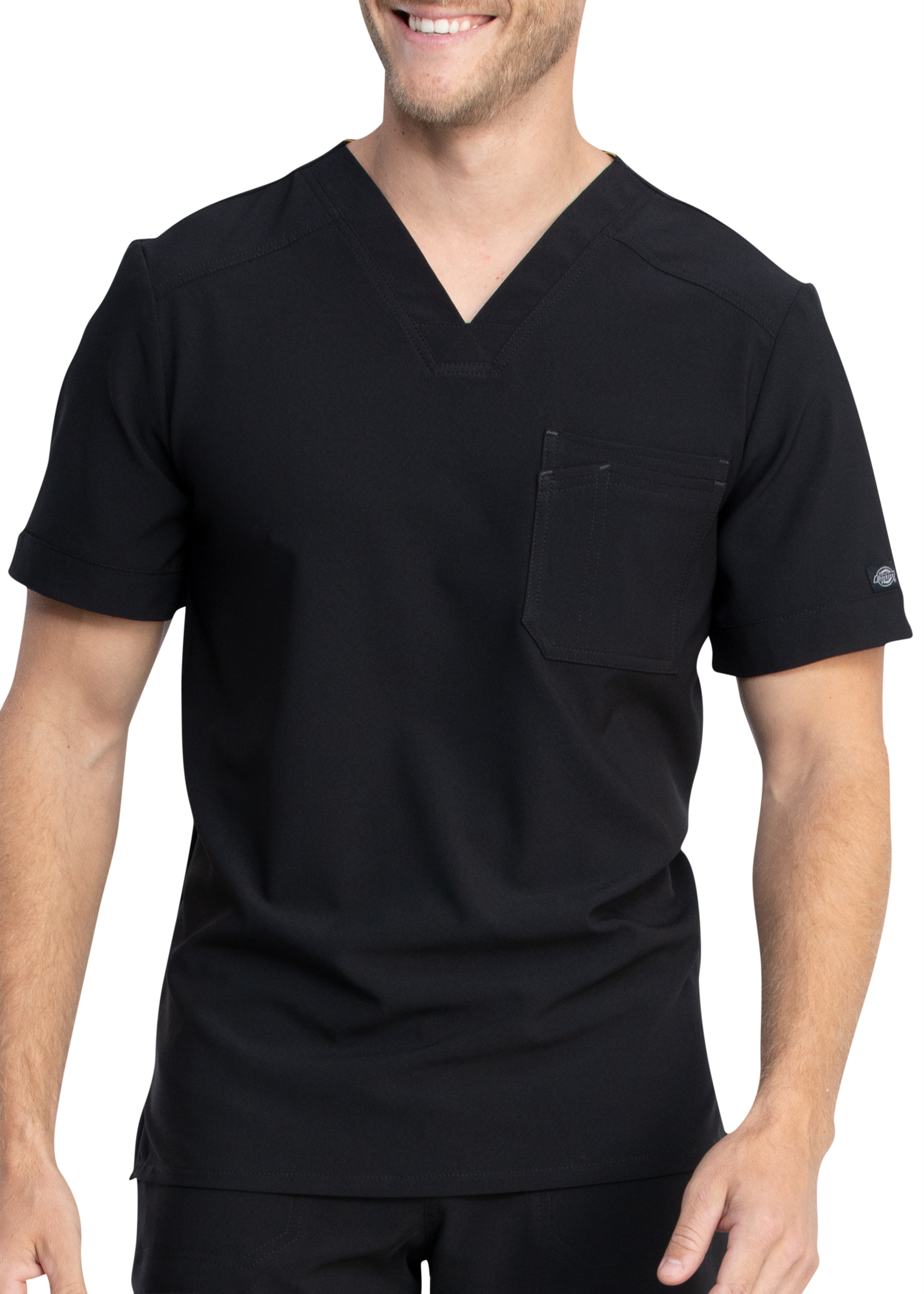 Dickies Retro Men's 1 Pocket VNeck Scrub Top Scrubs & Beyond
