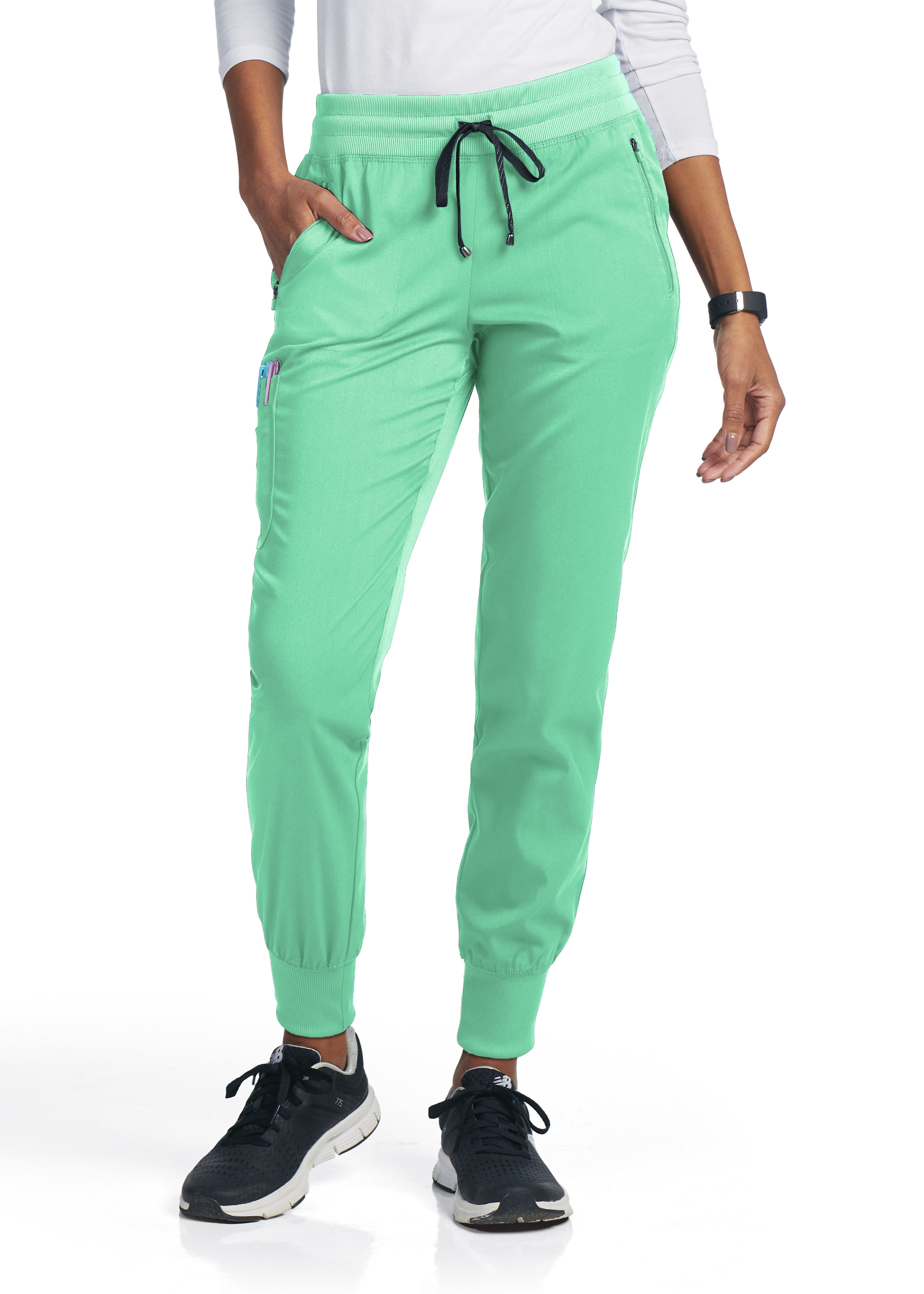 Grey's Anatomy Spandex Stretch Drawstring Cargo Jogger Scrub Pants ...