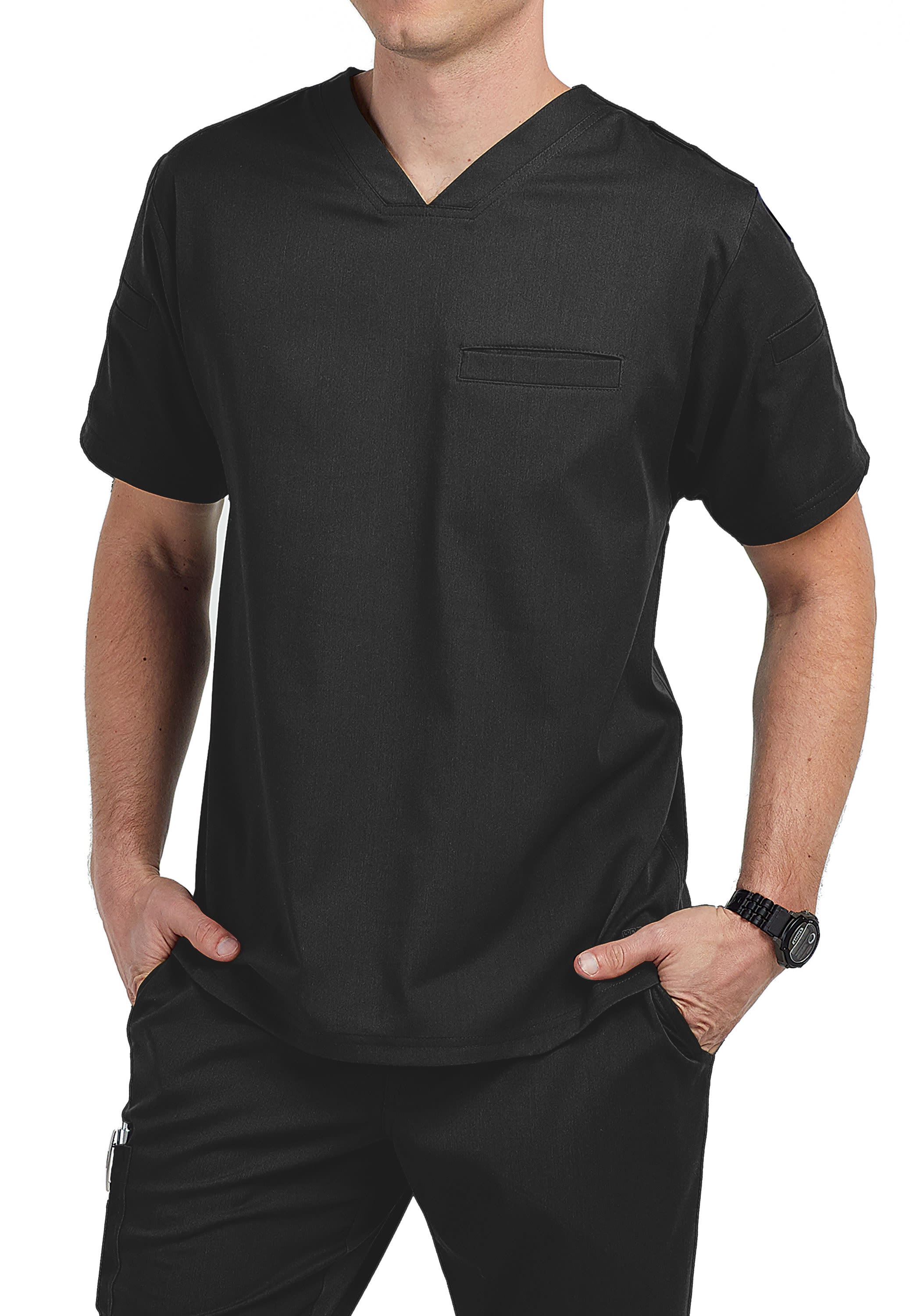 Fresh Clean Threads Men's Crew Neck T-Shirt in Black | Size: 2XLarge