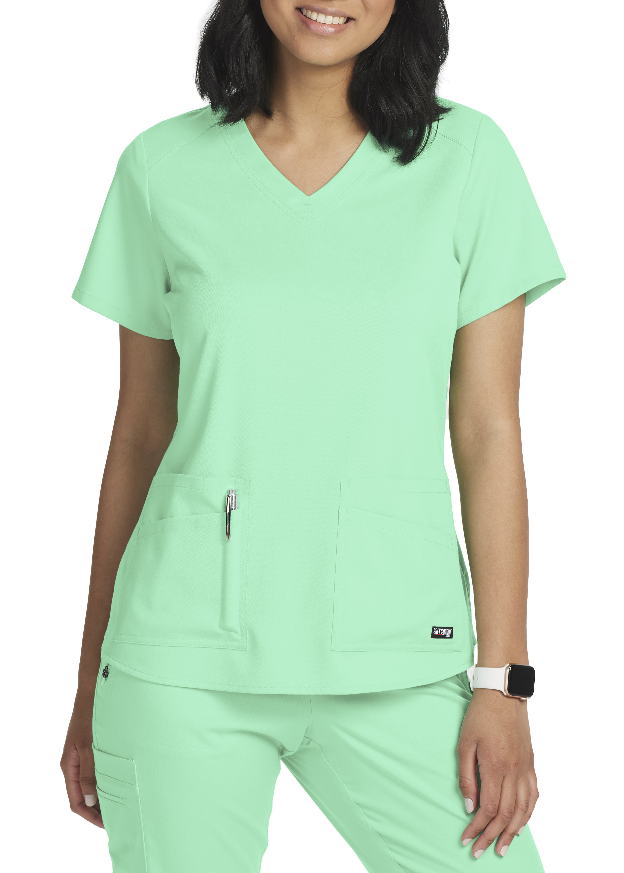Grey's Anatomy Spandex Stretch VNeck 4 Pocket Scrubs Tops Scrubs