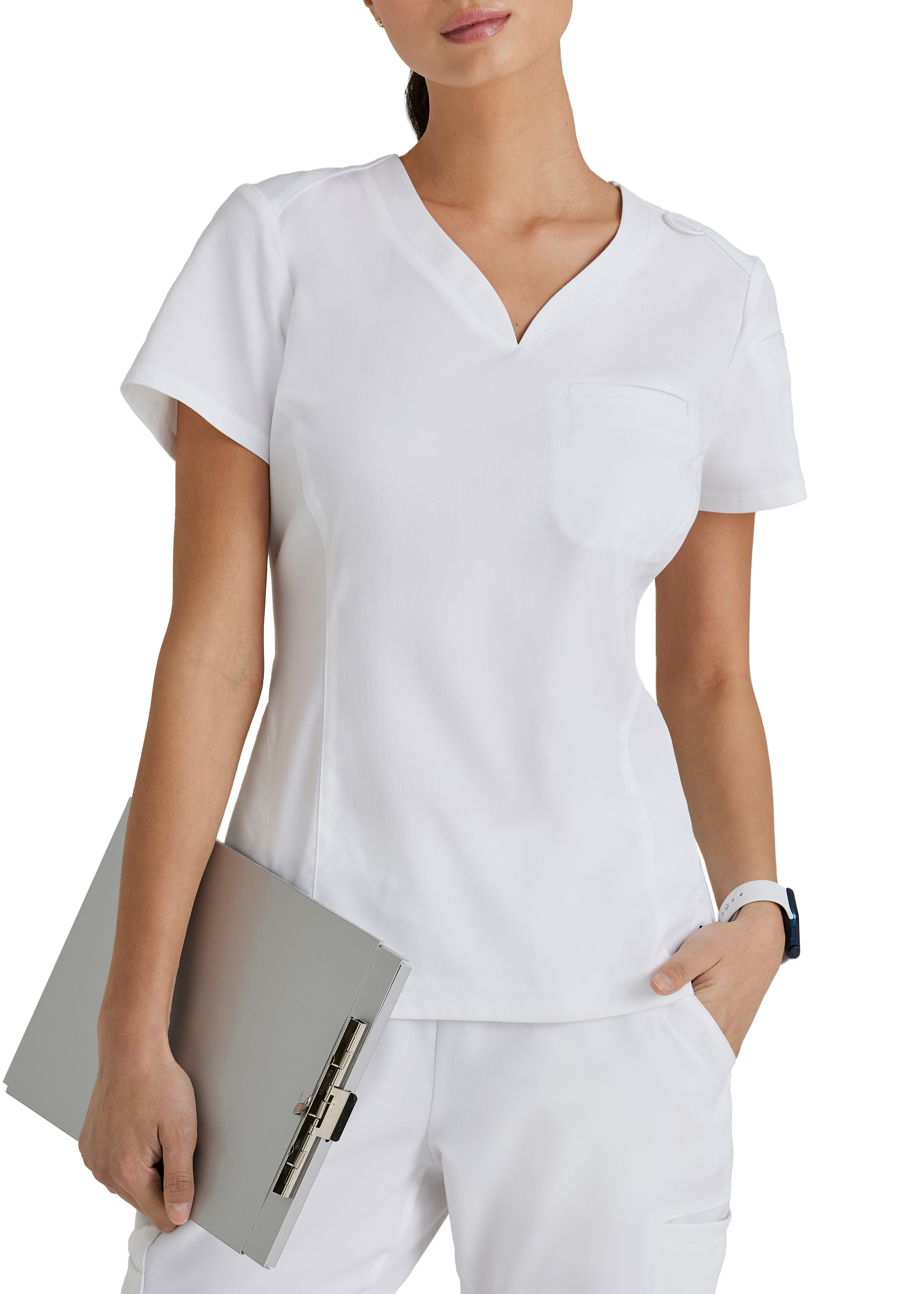 Hot Sales Nurse Uniform Women Short Sleeve Neck Tops Working