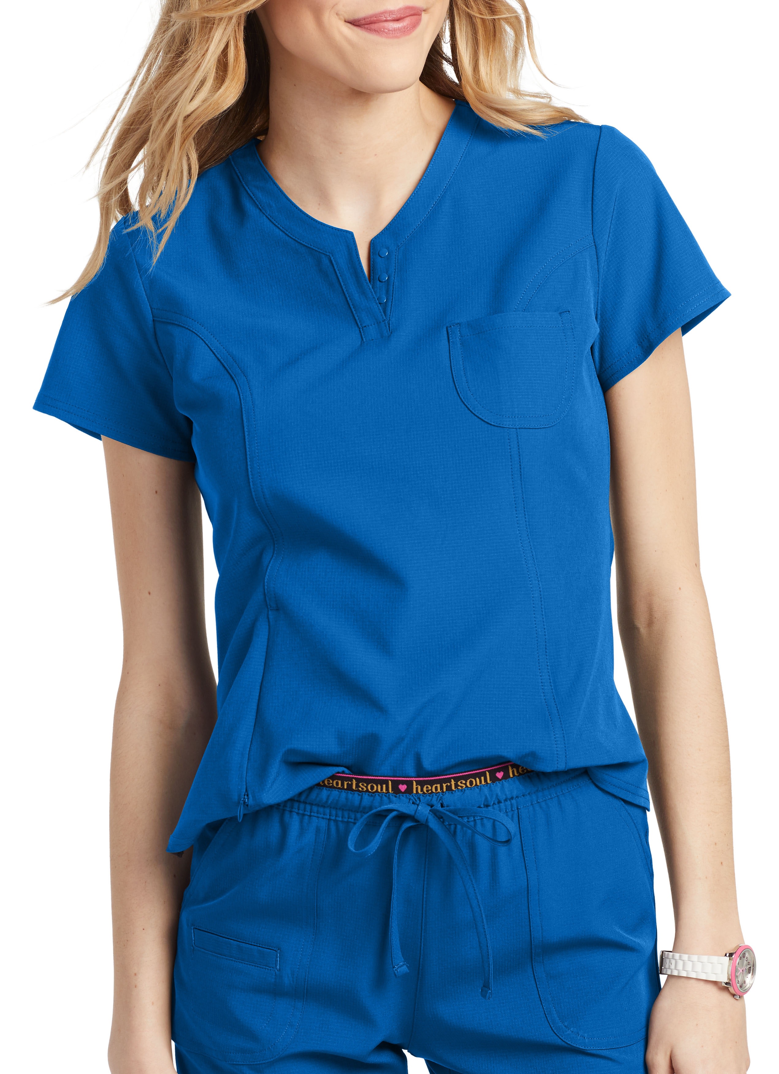 HeartSoul Roxy Henley VNeck Scrub Top Scrubs & Beyond