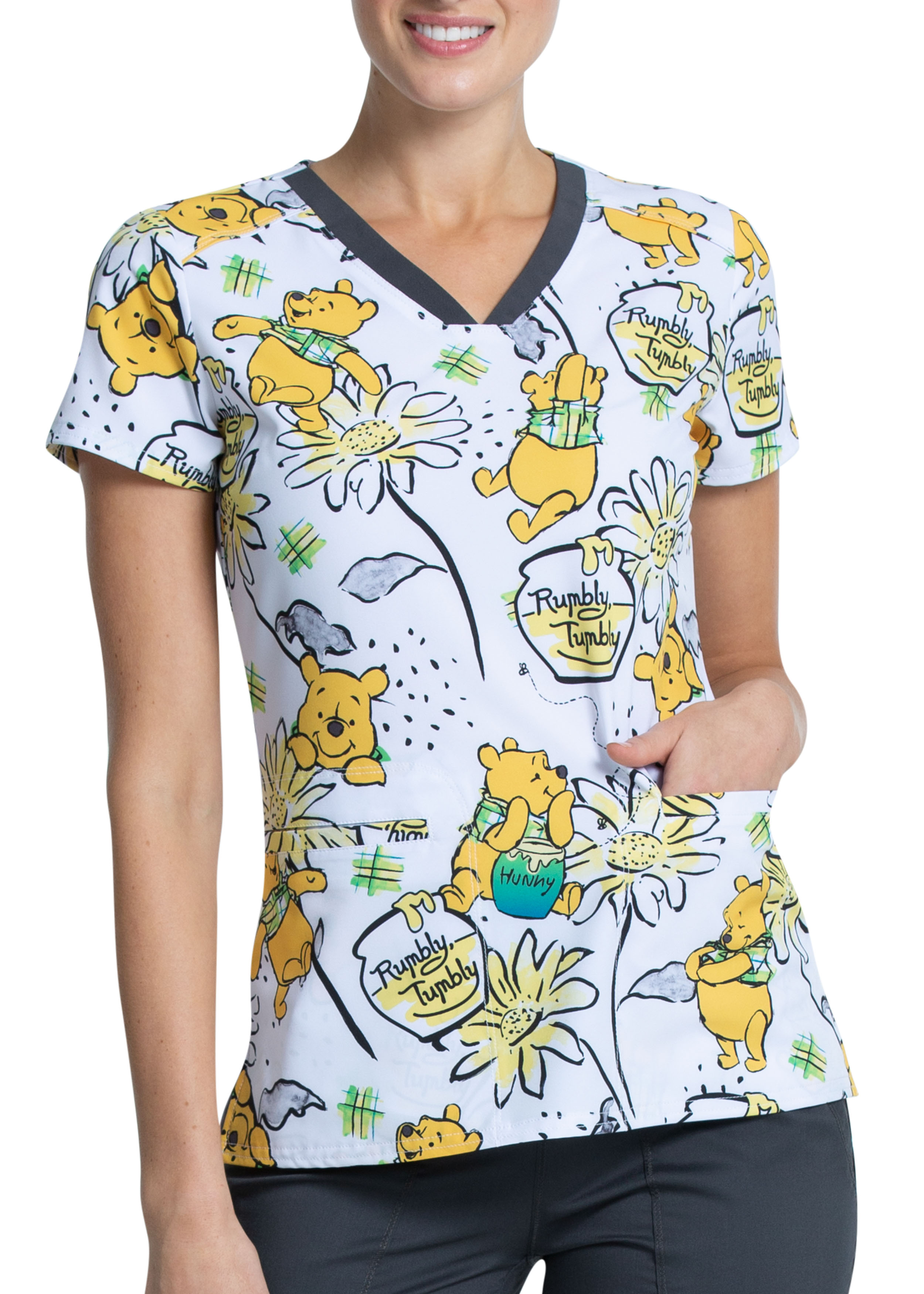 cheap printed scrub tops