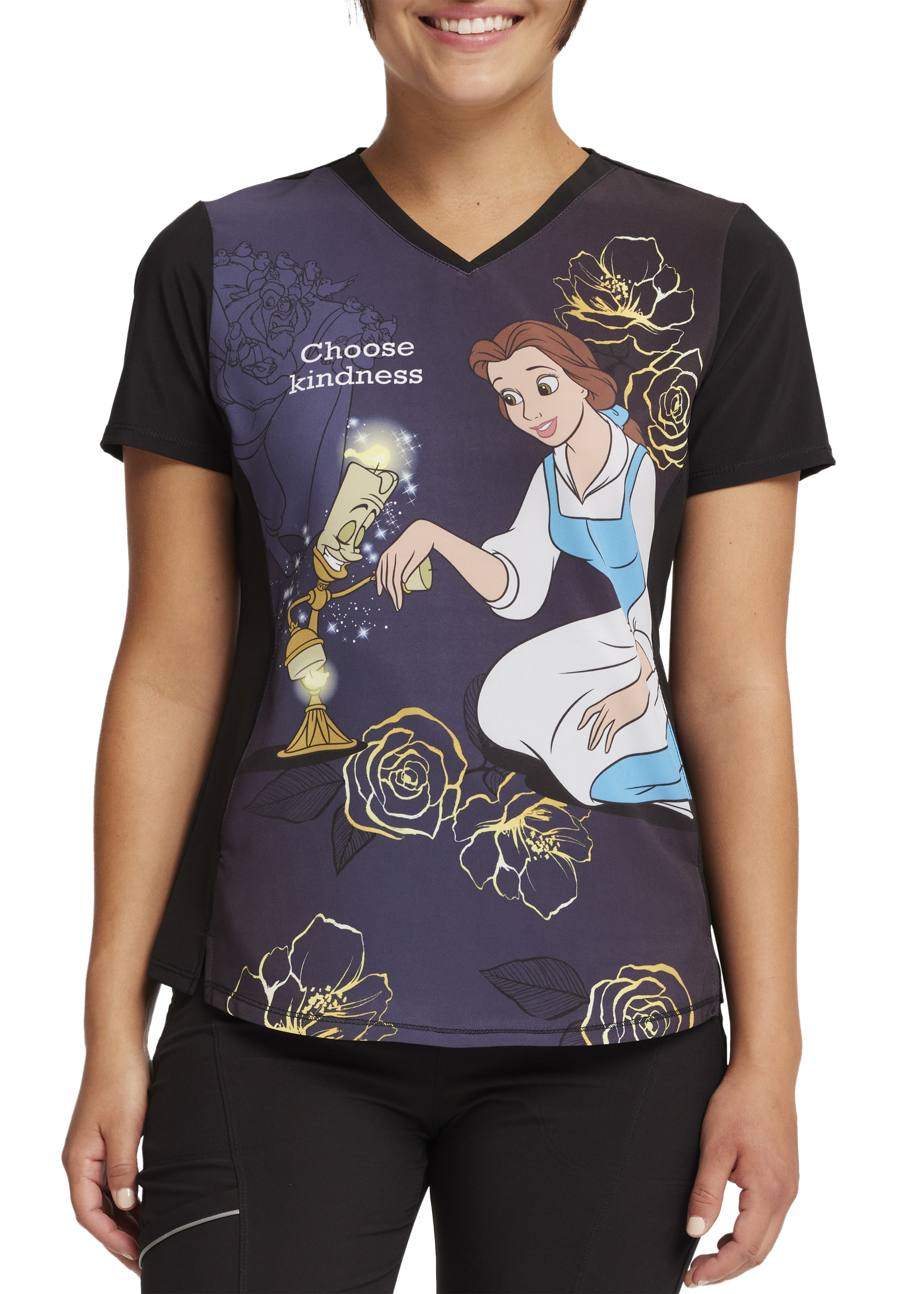 Choose Kindness Vneck Print Top Scrubs & Beyond