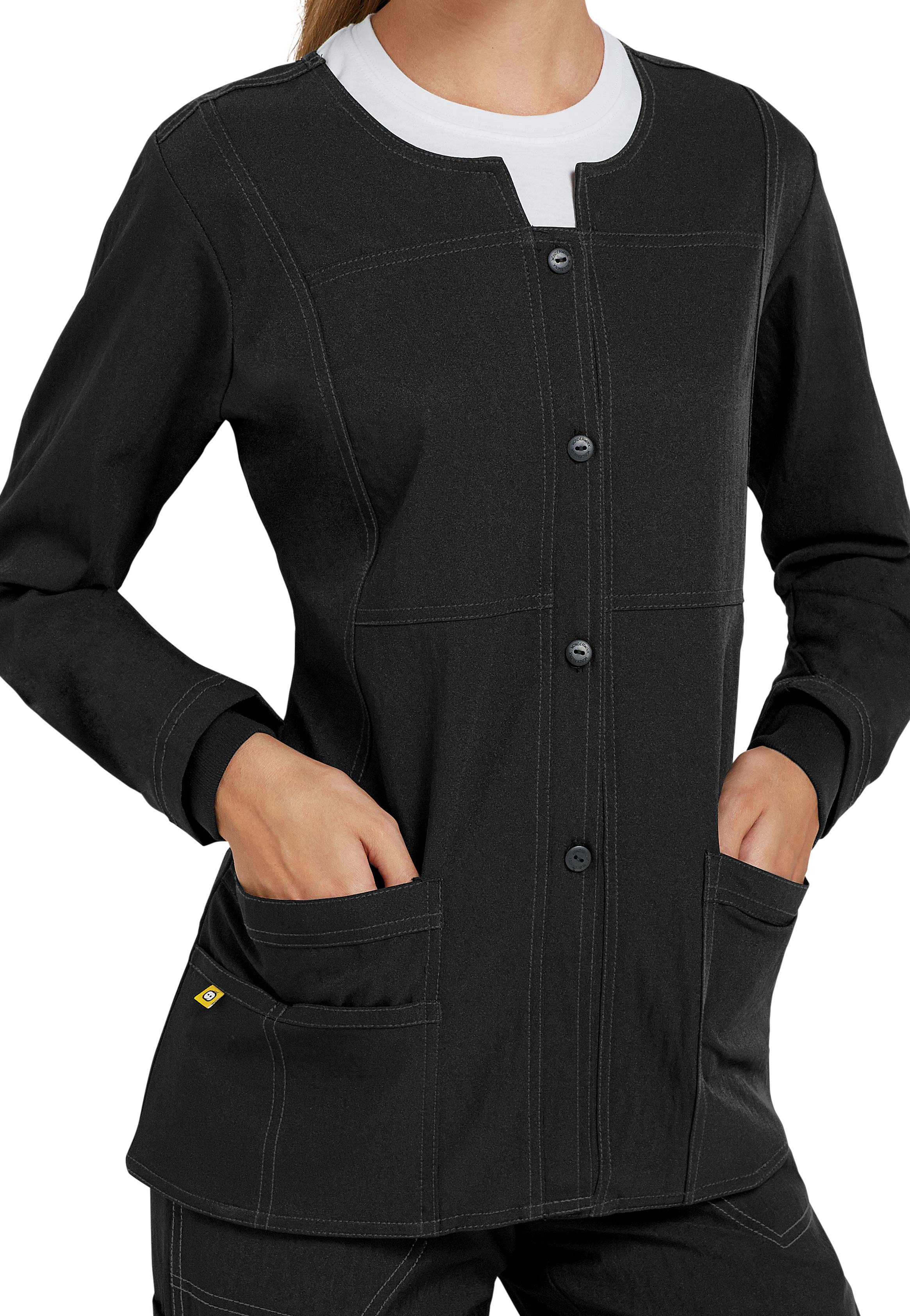WonderWink FourStretch Button Front Scrub Jackets Scrubs & Beyond
