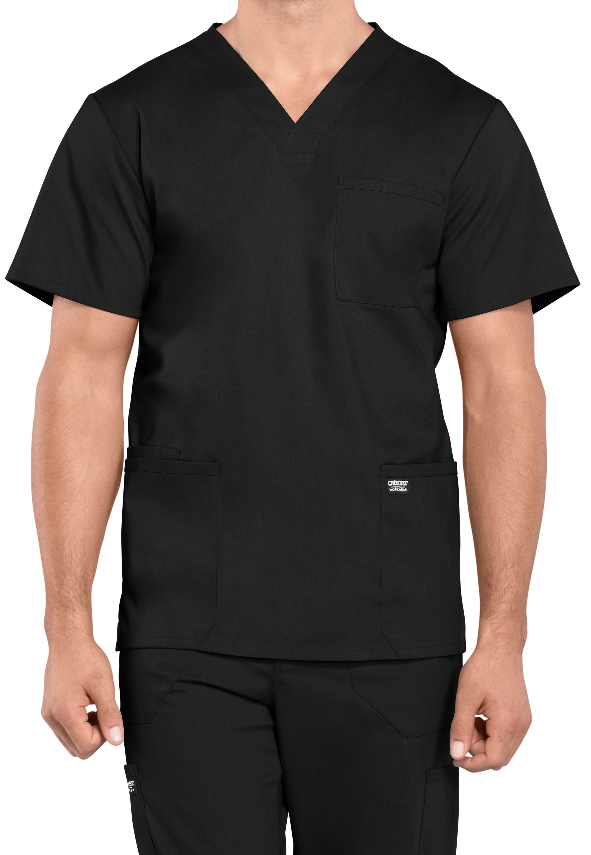 Cherokee Professionals Men's 4 Pockets V-Neck Scrubs Tops | & Beyond