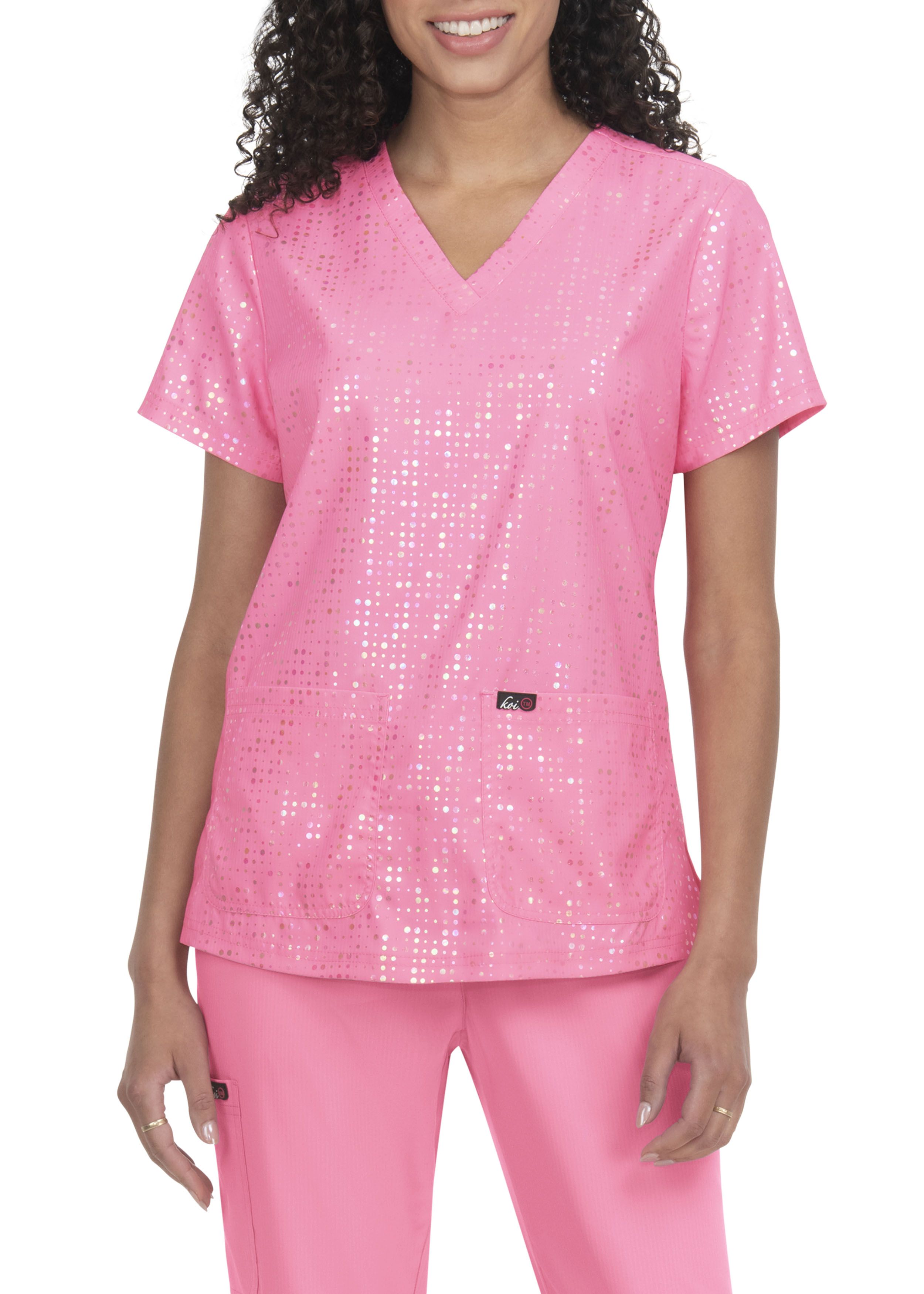 koi Stretch Georgia Women's 2-Pocket Tuck-In Scrub Top – koihappiness