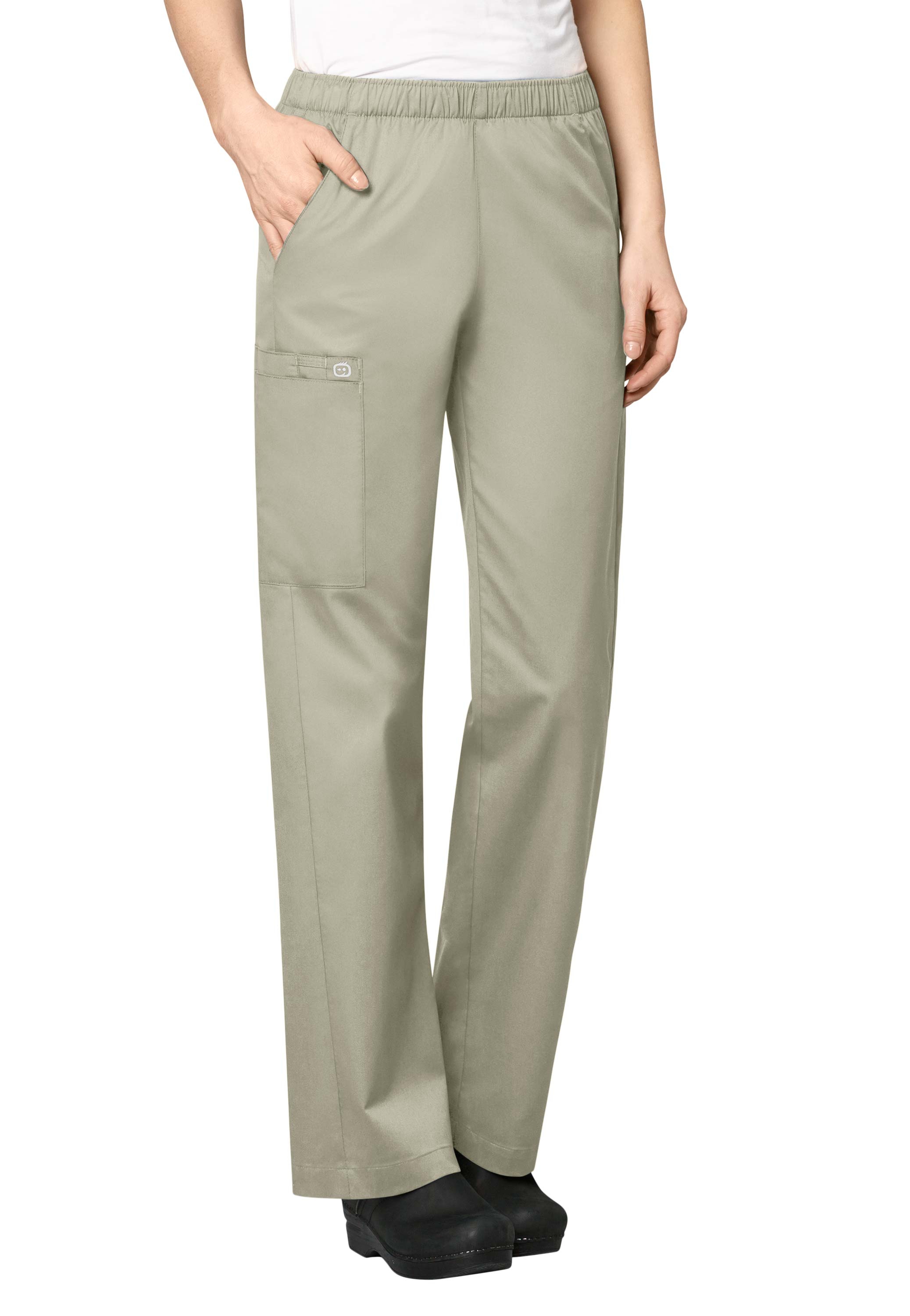Elastic waist khaki pants womens shop