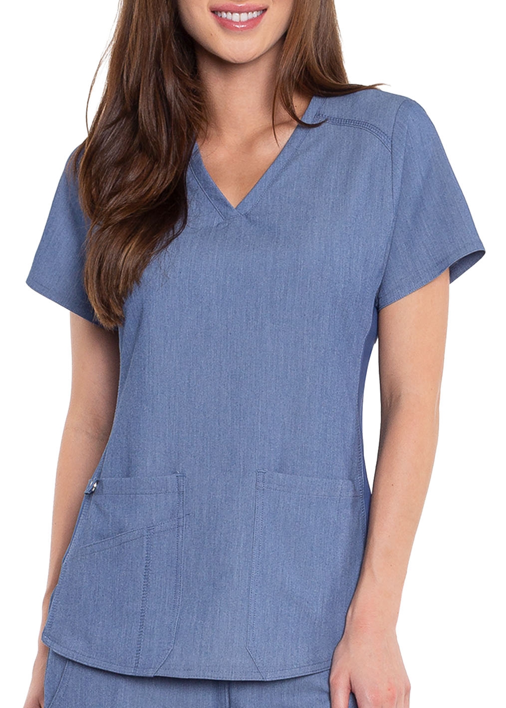 Med Couture Touch Kerri Shirttail Hem Vneck Scrub Top