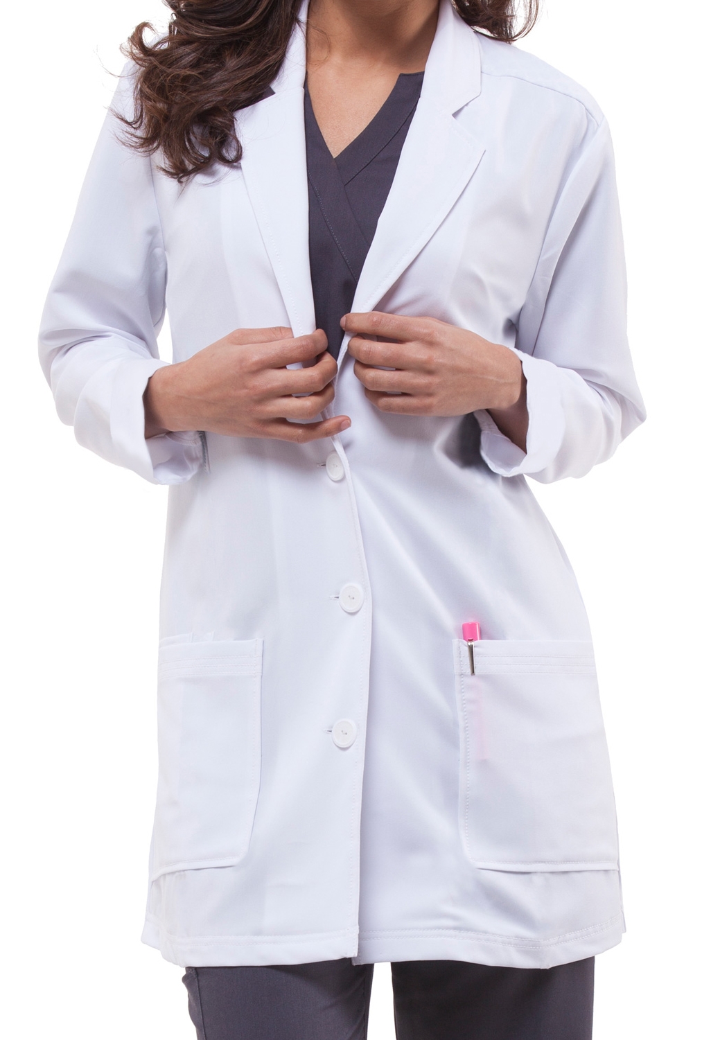 The White Coat The Minimalist Faith 31 Inch 3 Pocket Lab Coat