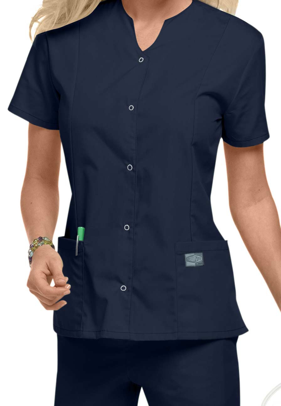 Scrubzone Snap Front Scrub Top