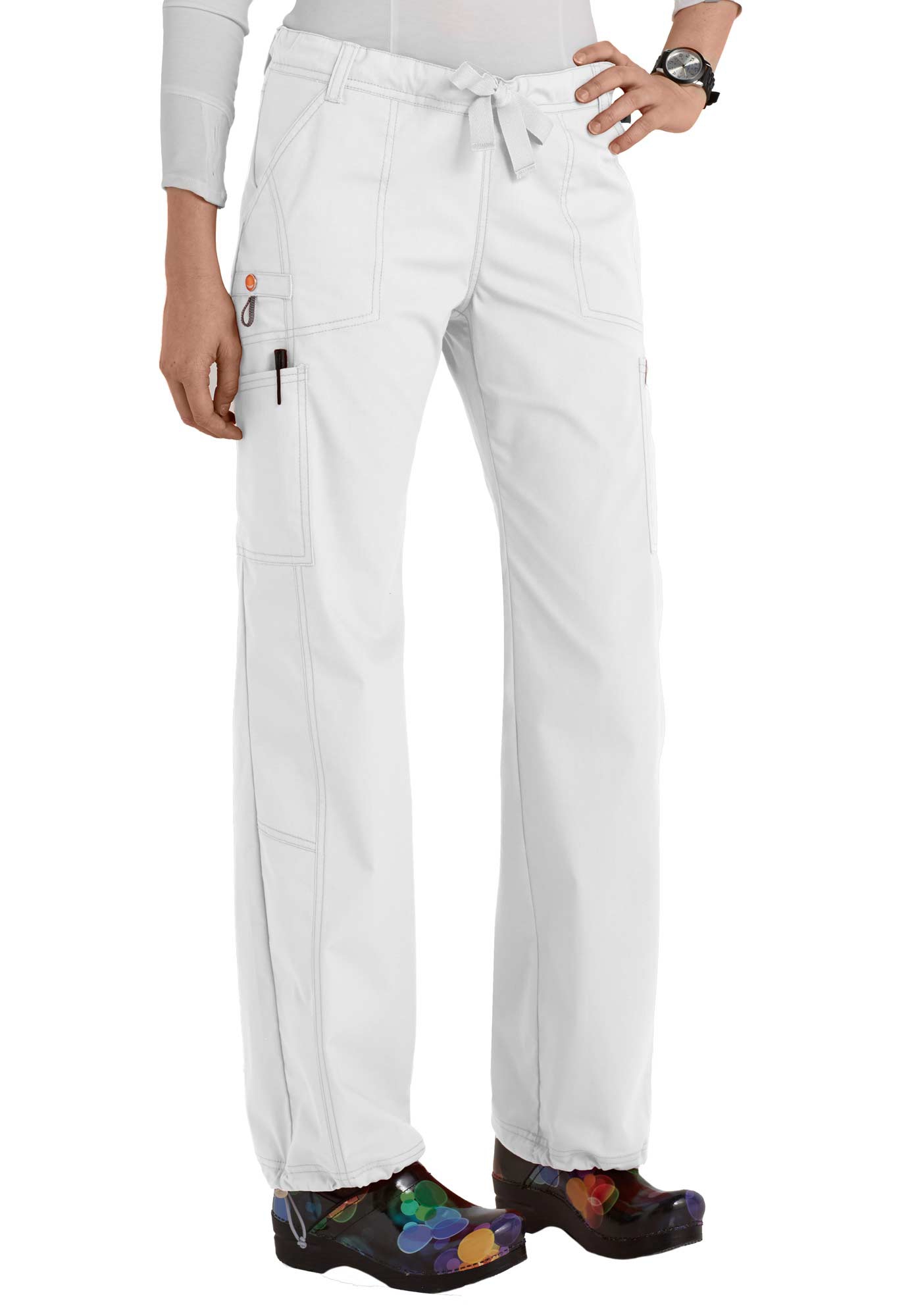 Code Happy Bliss Drawstring Cargo Scrub Pants With Certainty Plus