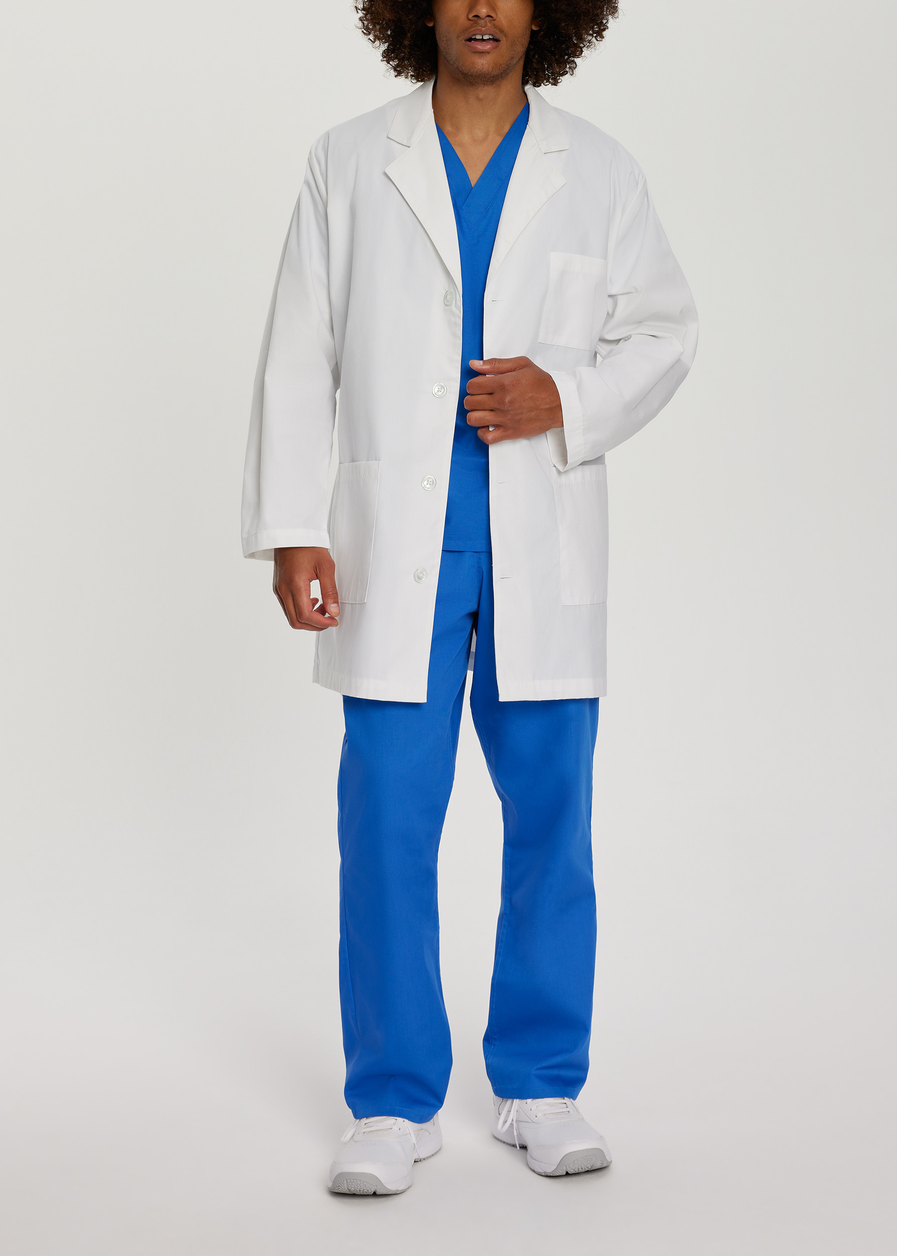 Landau Men's 35 Inch 4 Button Lab Coats