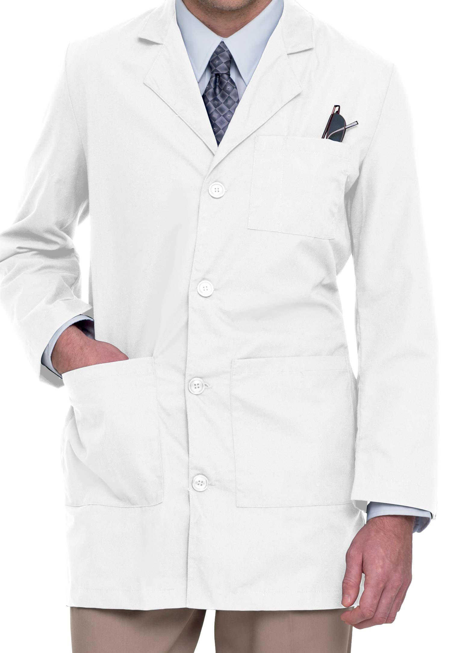 Landau Men's 35 Inch Tailored Lab Coats