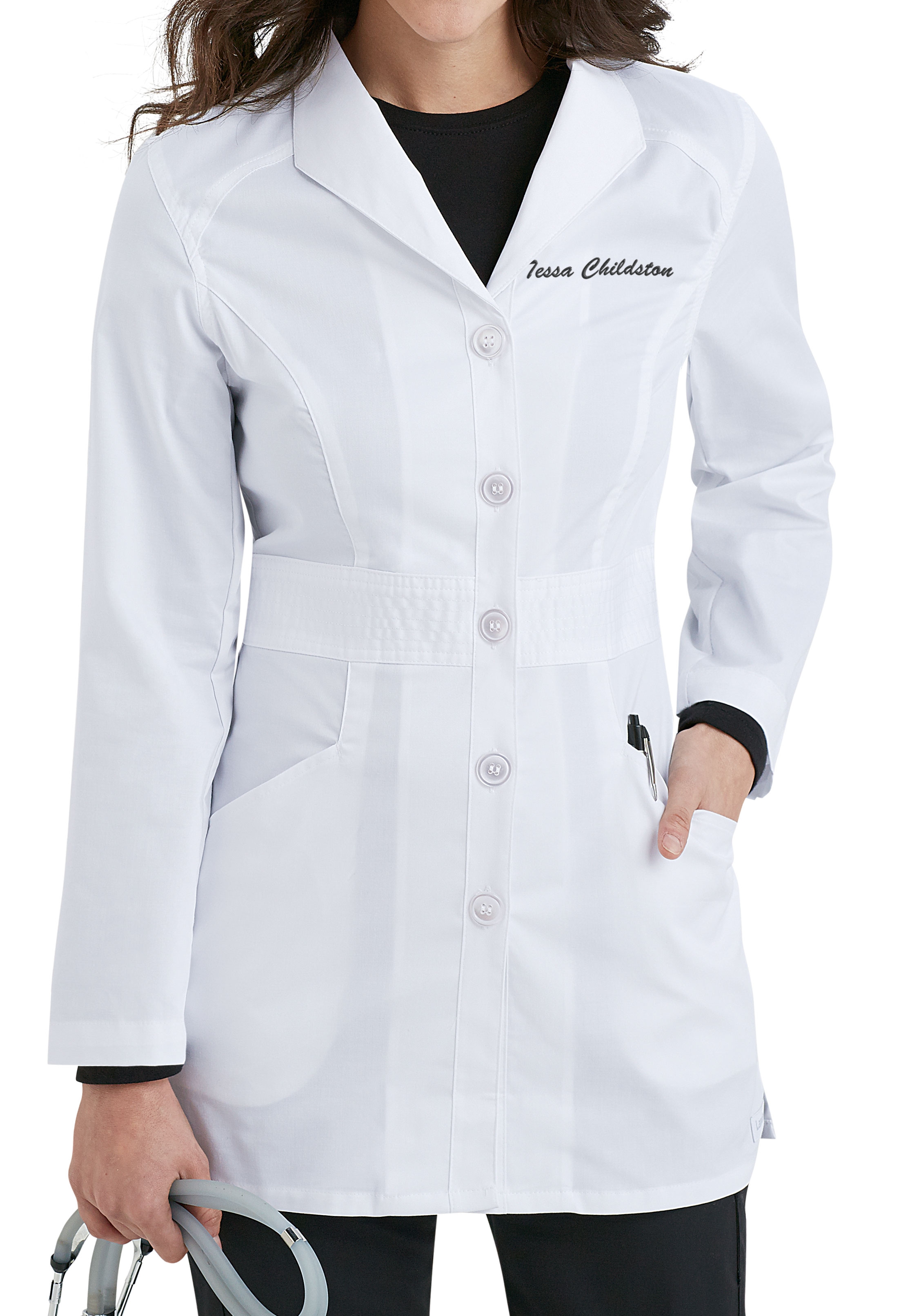 Landau Smart Stretch Signature 31 Inch  Mid-length Lab Coats