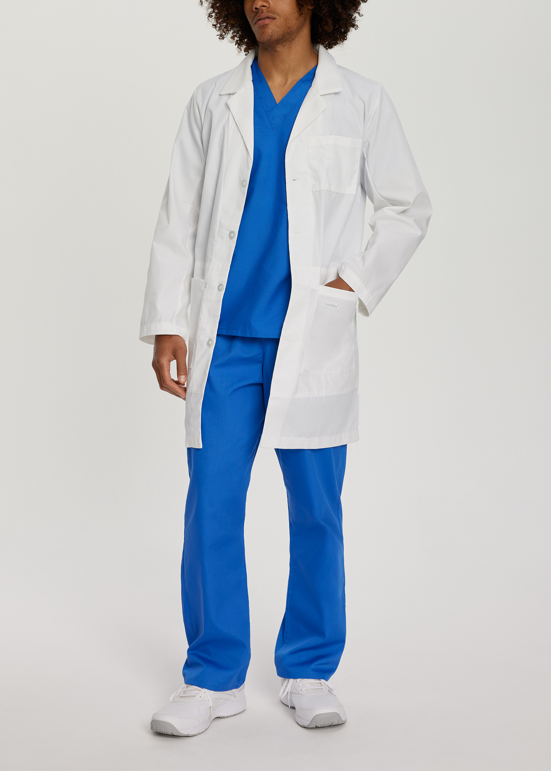 Landau Men's 36.5 Inch With Notebook Pocket Lab Coats