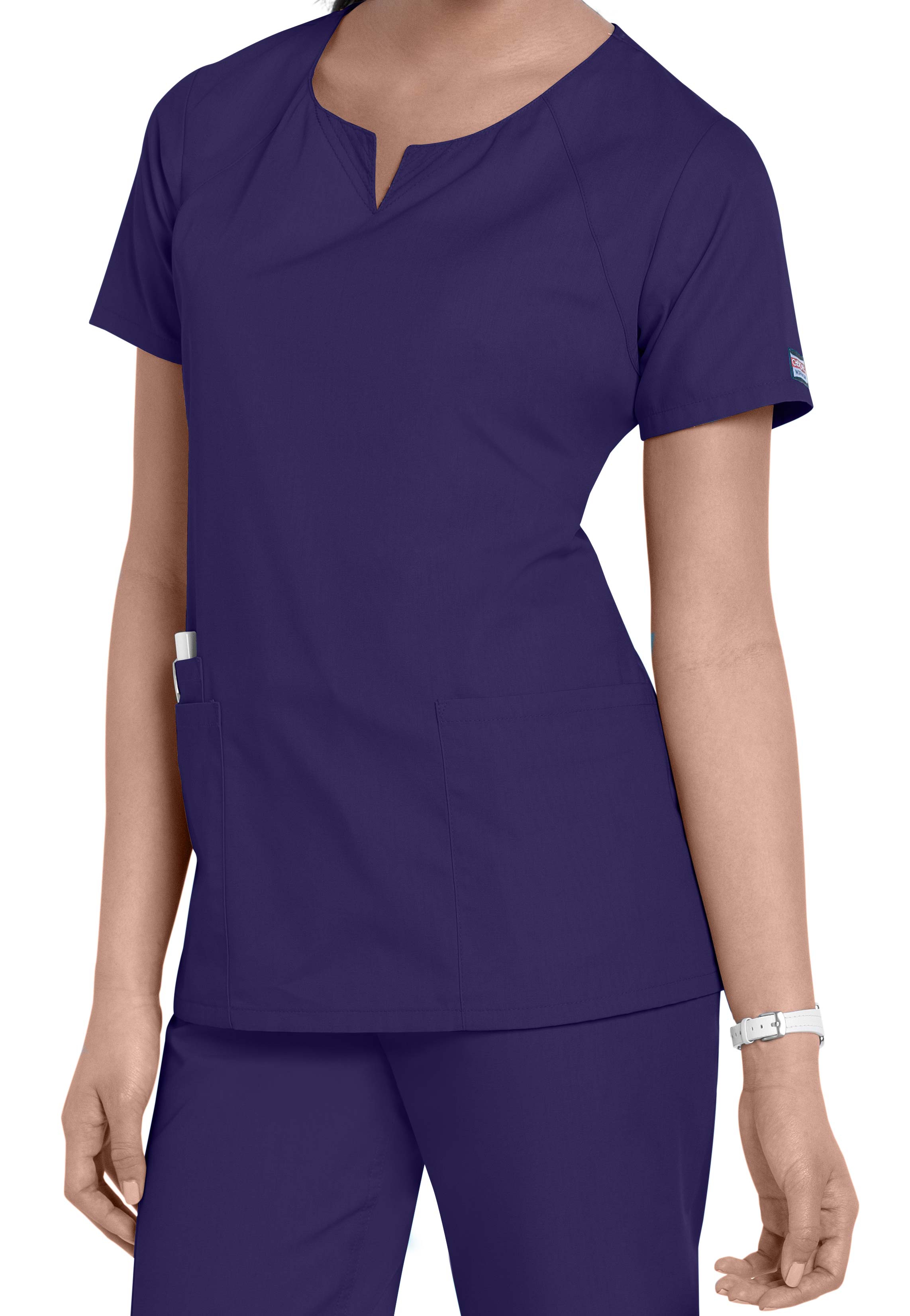 Cherokee Workwear 4 Pocket Round Neck Scrub Top