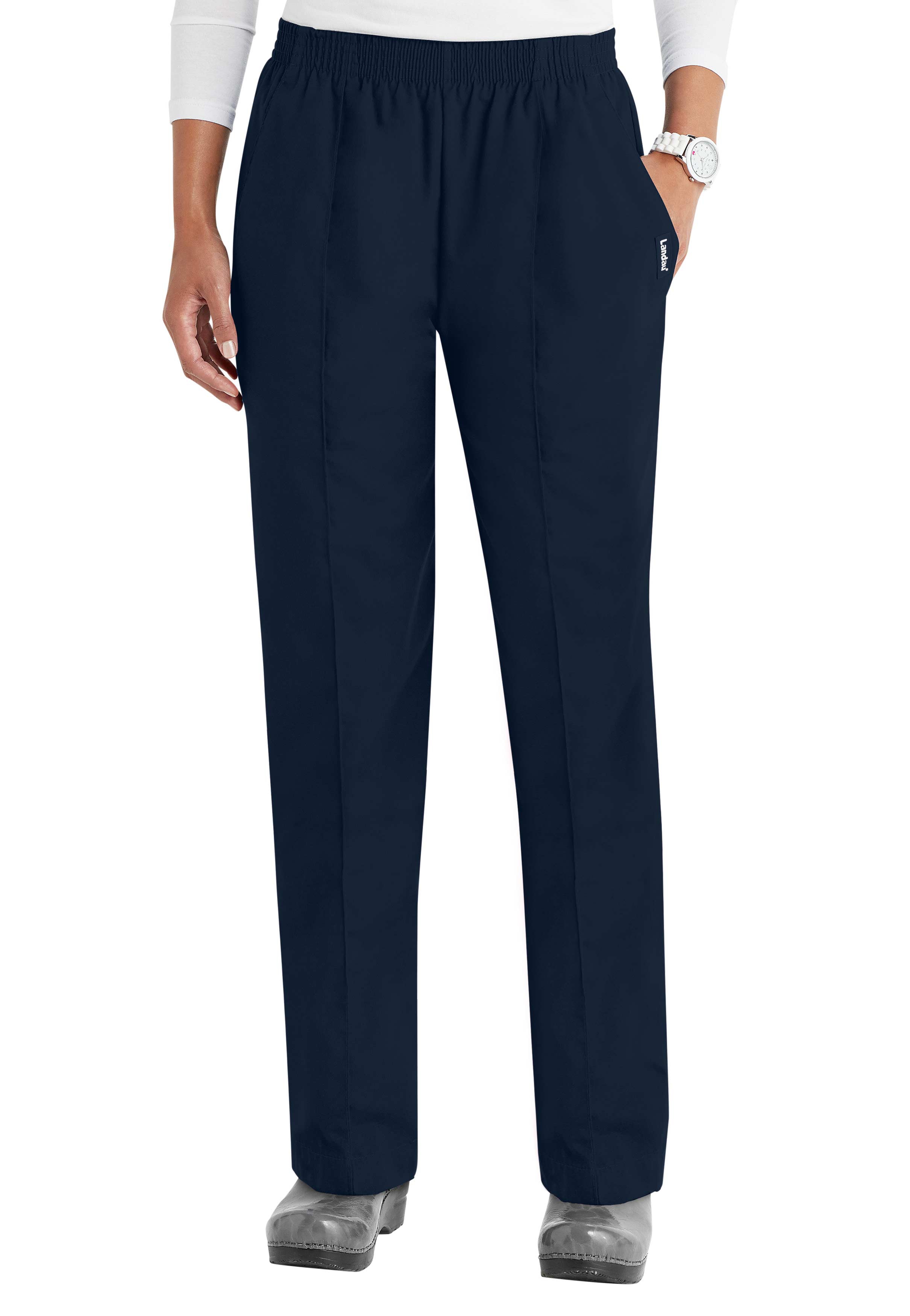 Landau Essentials Creased Front Scrub Pants