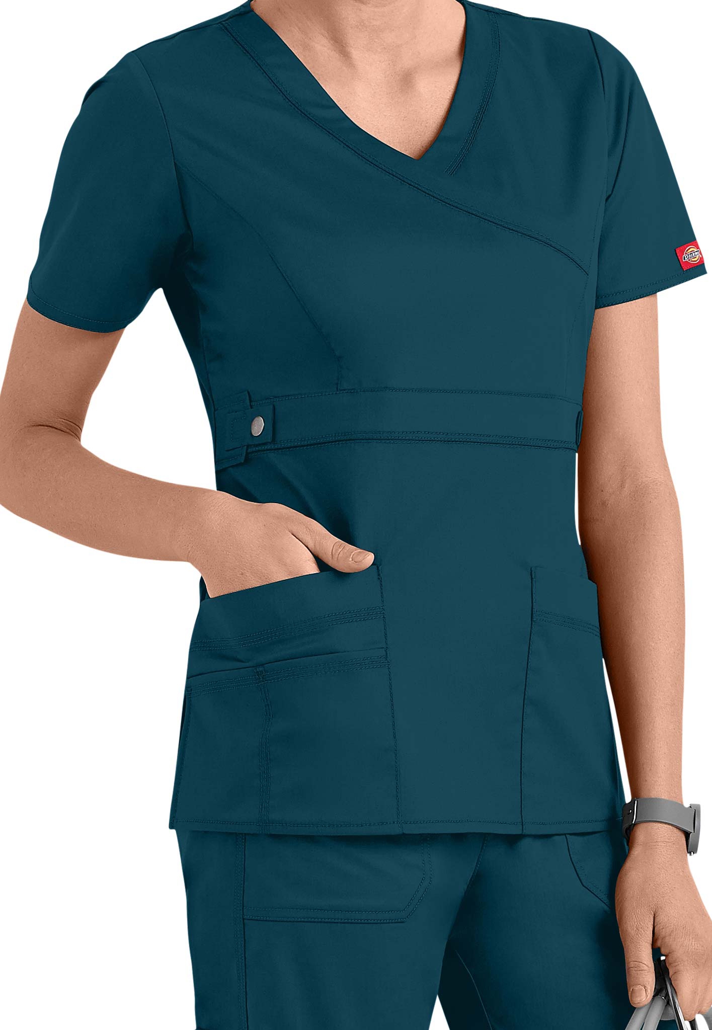 Dickies Gen Flex Youtility Mock Wrap Scrub Top