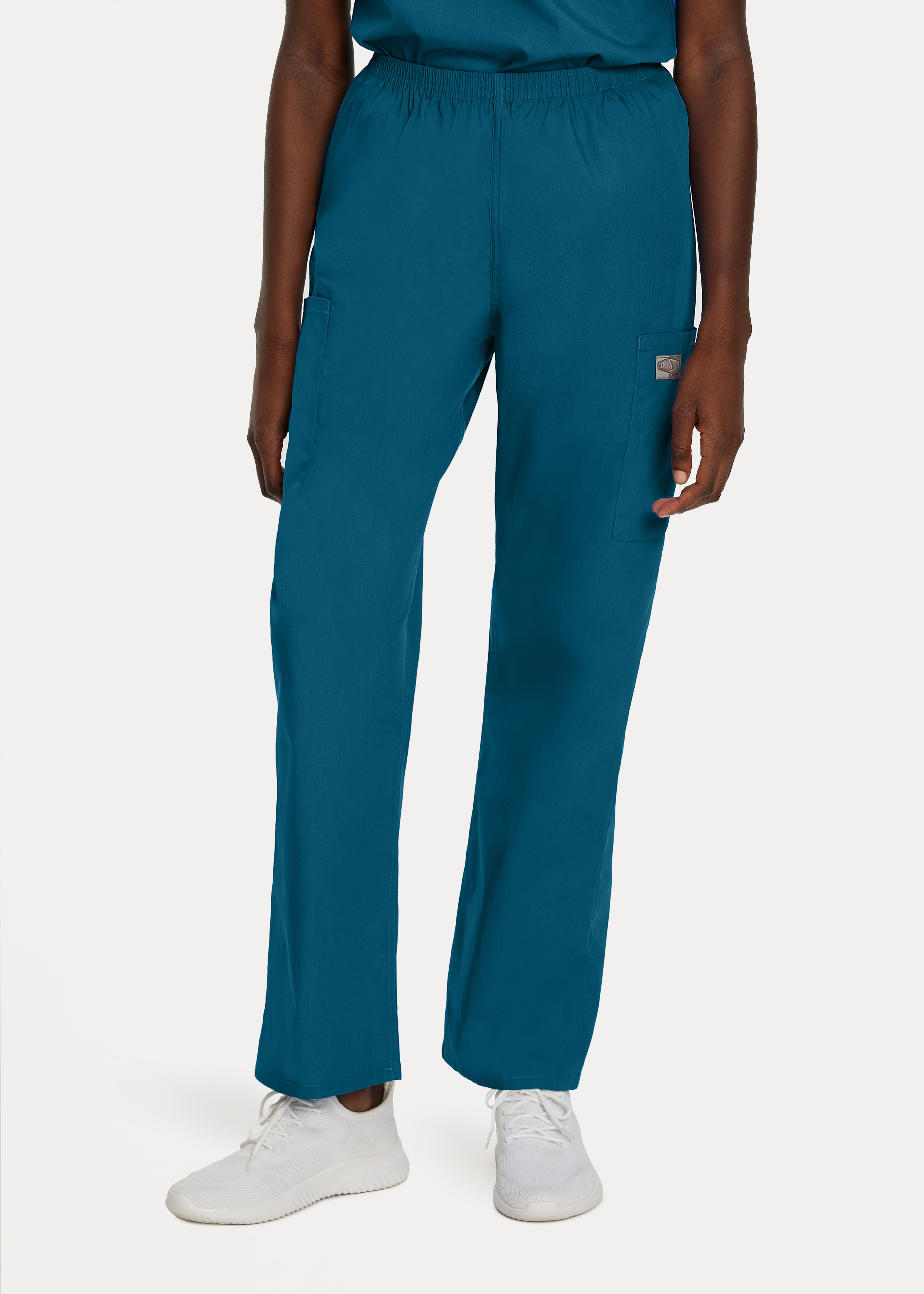 Scrubzone Elastic Waist Cargo Scrub Pants