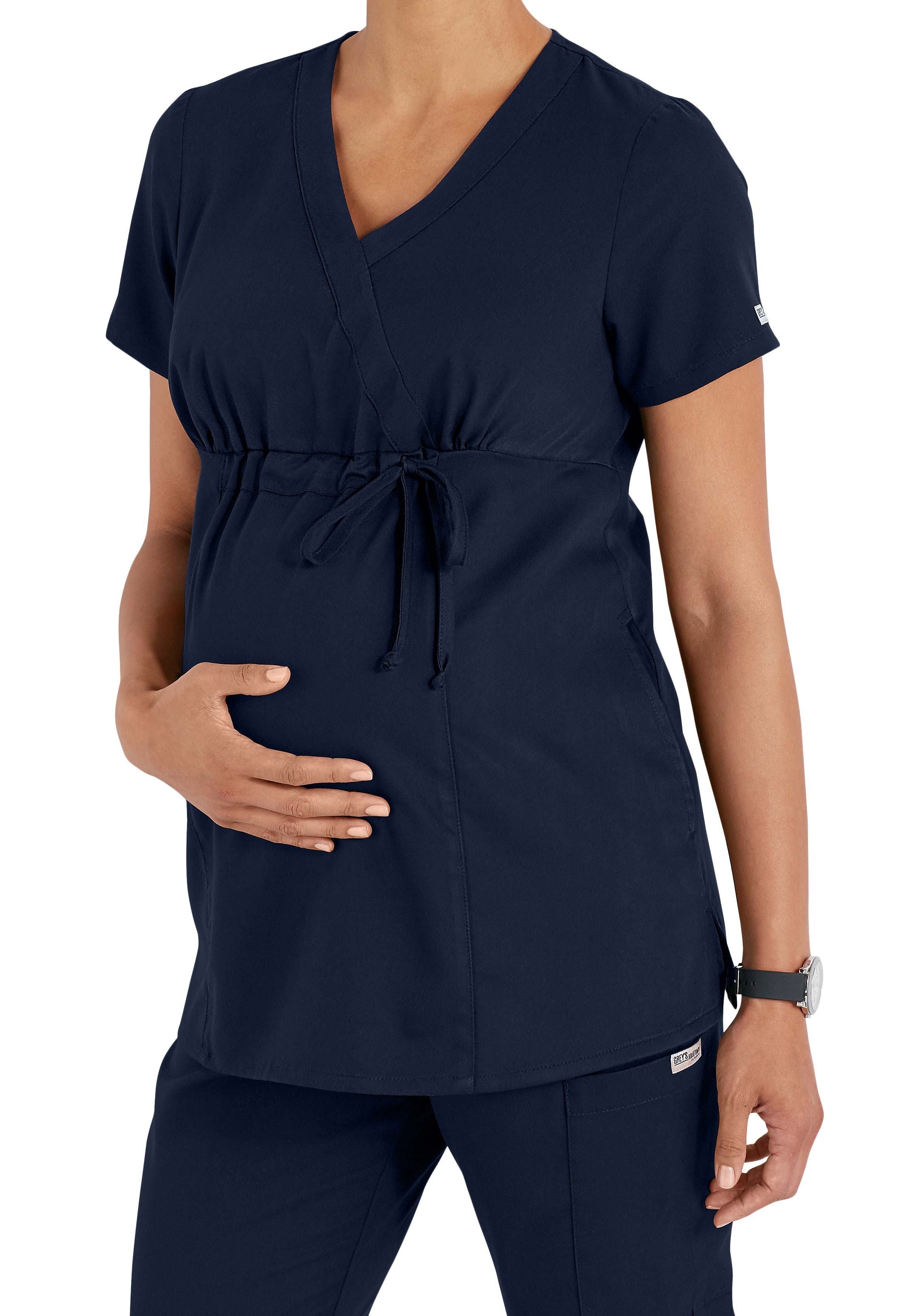 Grey's Anatomy Maternity Mock Wrap Scrub Top