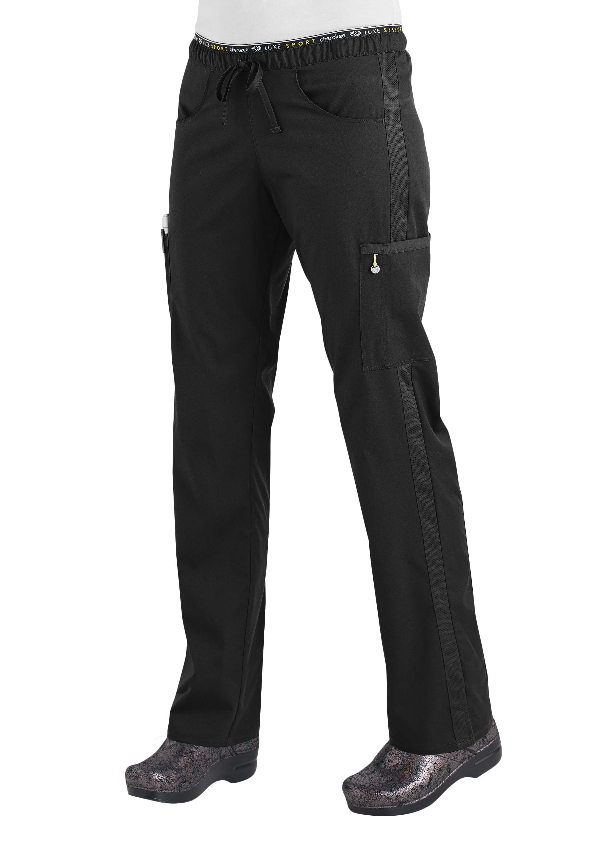 Cherokee Luxe Sport Drawstring Cargo Scrub Pants