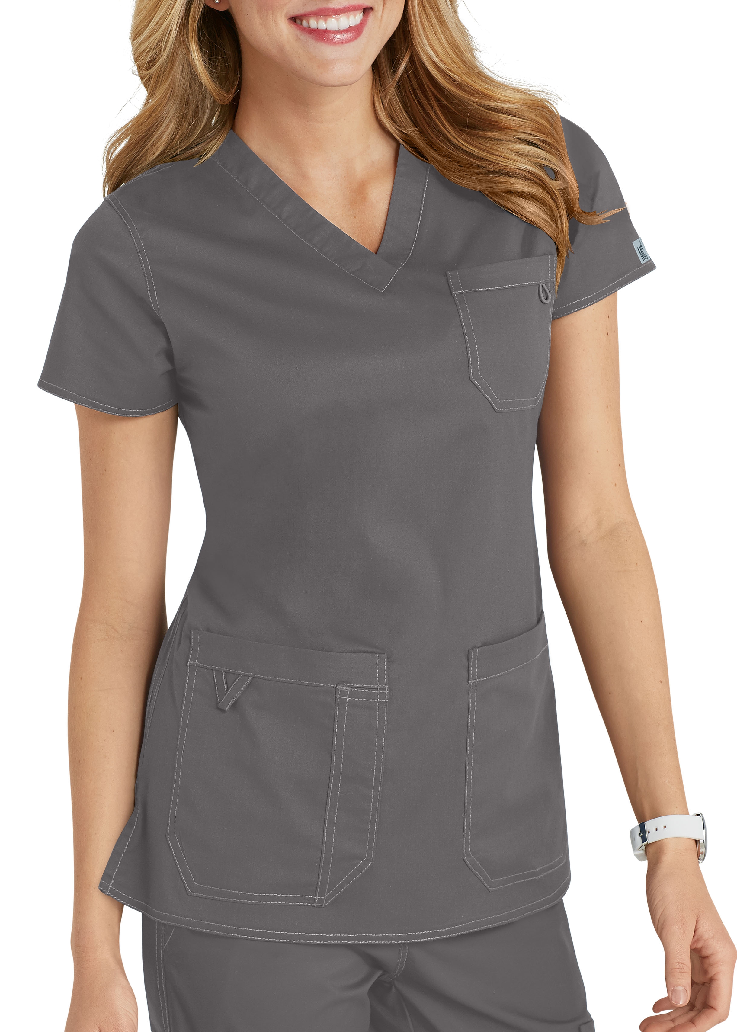 Med Couture MC2 Niki V-Neck Solid Scrub Top