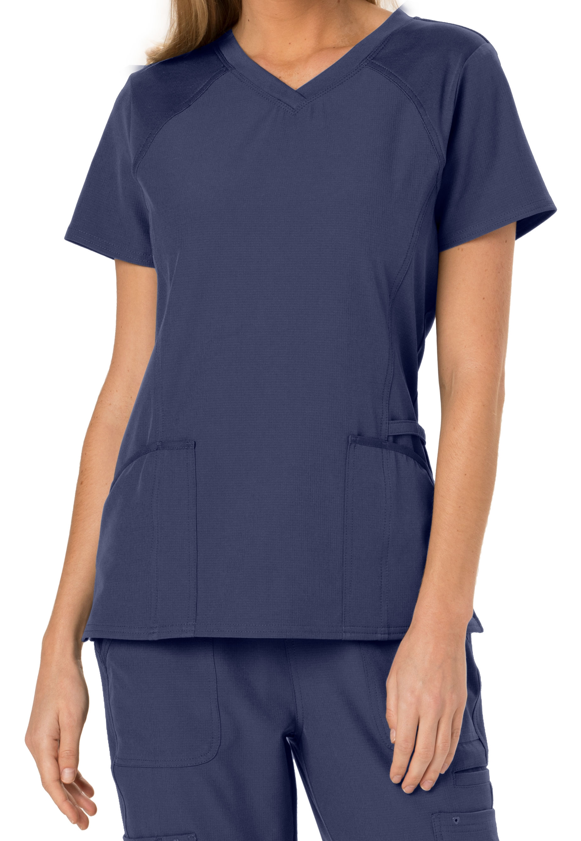 HeartSoul Break Free Women's Ribbed V-Neck Scrub Top